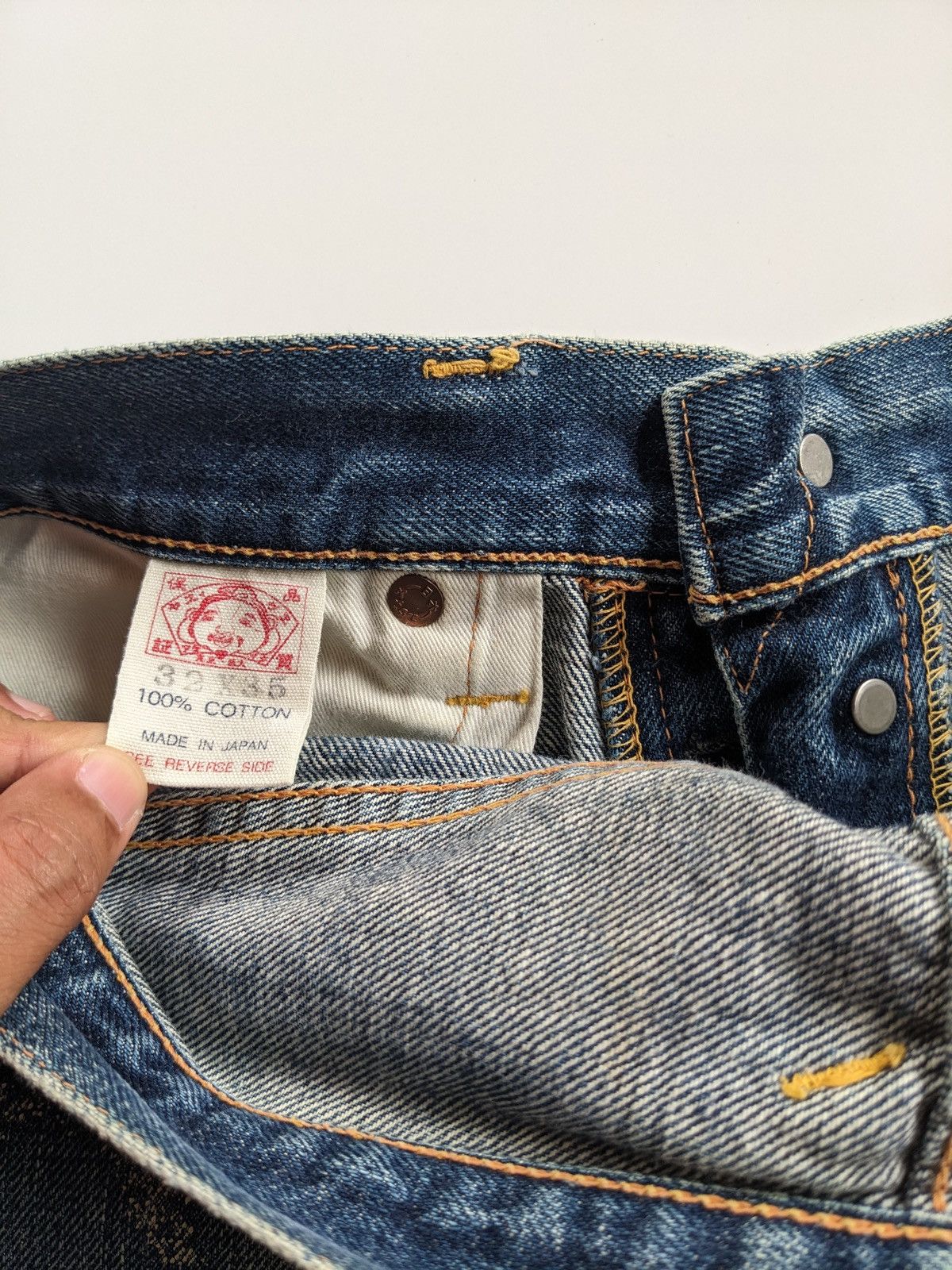 Evisu Evisu daicock distressed selvedge custom jeans Size US 31 - 6 Thumbnail