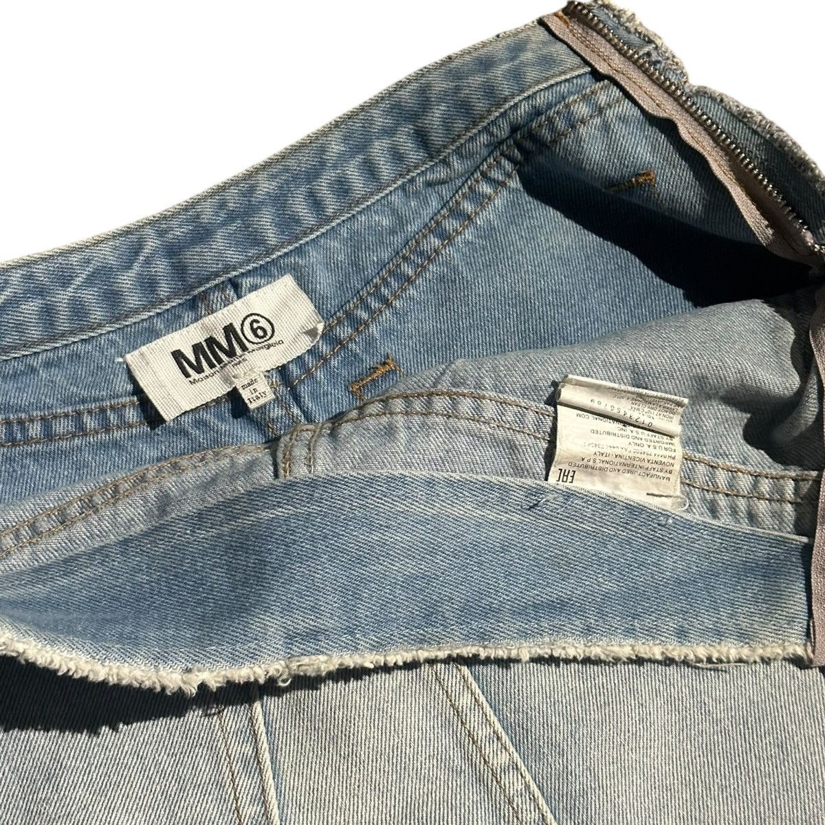 Maison Margiela SS17 Reconstructed inverse denim skirt Size 25" / US 0 / IT 36 - 3 Thumbnail
