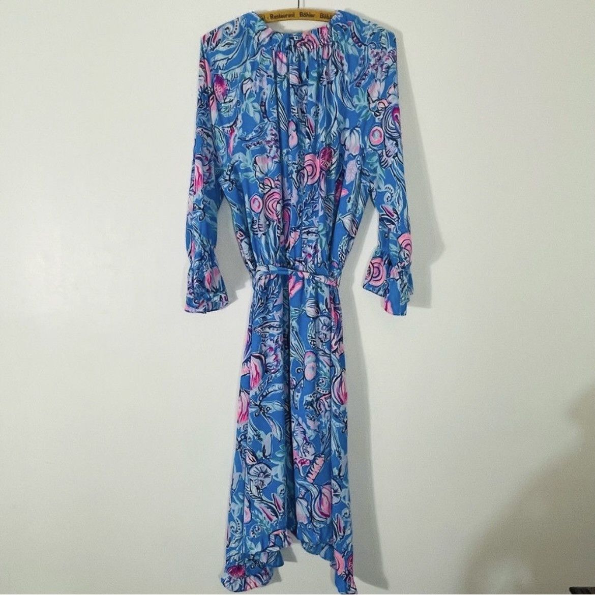 Lilly Pulitzer Lilly Pulitzer Alyanna Back to Our Roots Midi Dress Blue L Size L / US 10 / IT 46 - 10 Thumbnail