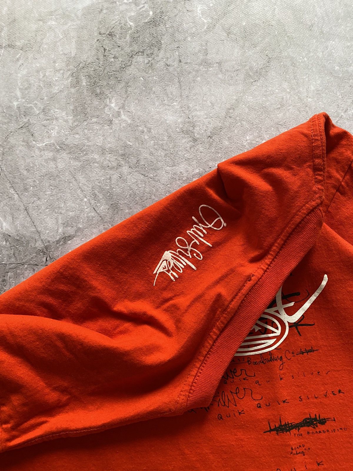 Quicksilver × Quiksilver × Vintage Rare 90s Quiksilver Big Logo Surf Style Y2K Orange T shirt Size US XL / EU 56 / 4 - 10 Thumbnail