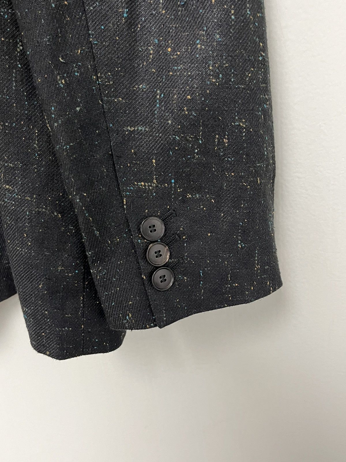 John Varvatos Black Slim-Fit Peak Lapel Two-Button Blazer. Size 50 Size US M / EU 48-50 / 2 - 13 Thumbnail