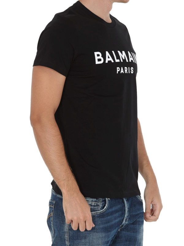 Balmain o1s1wg110925 Cotton T-Shirt in Black Size US XL / EU 56 / 4 - 3 Thumbnail