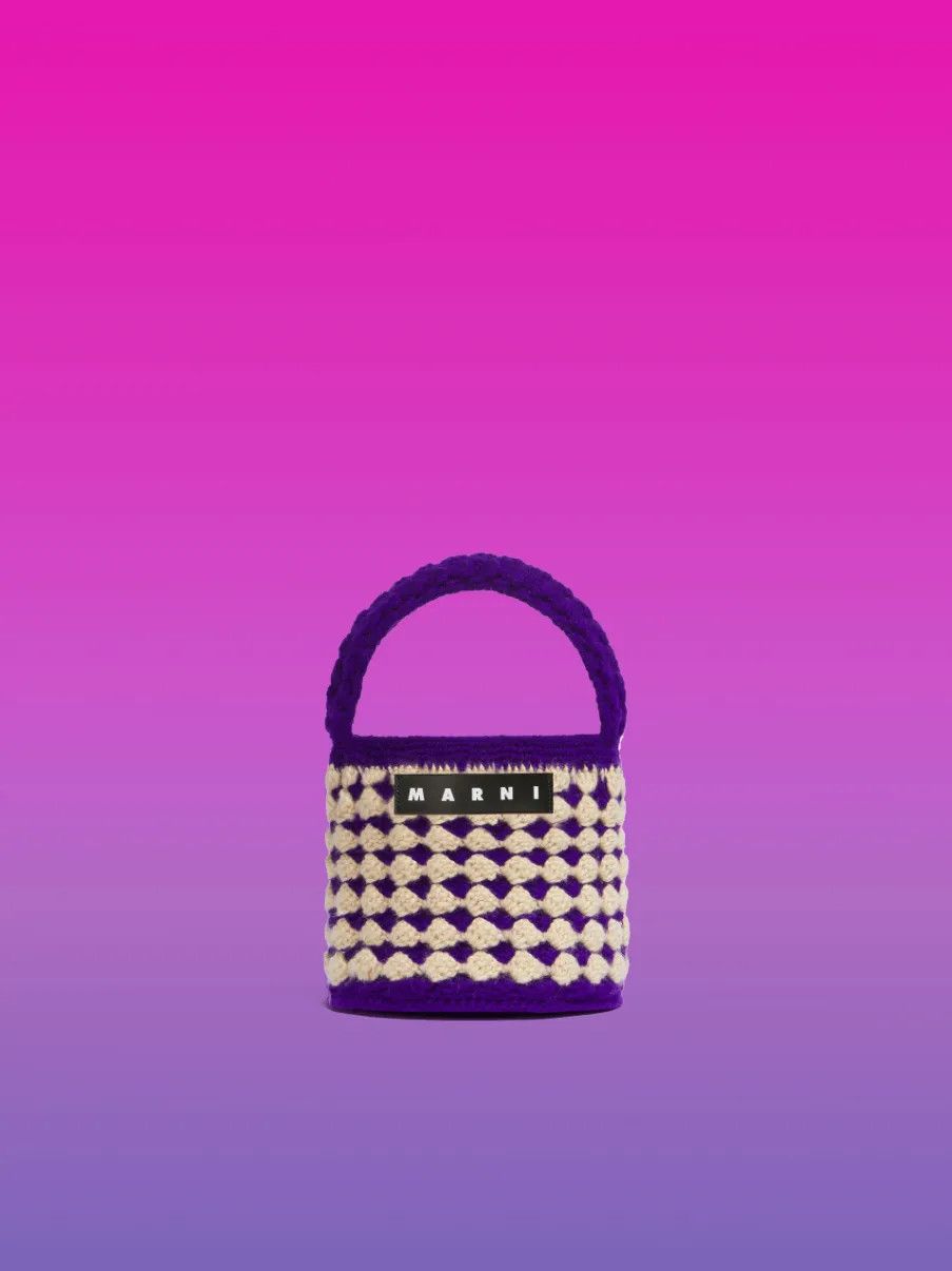 Marni o1f1d3z0825 Size: OS / Crochet Bucket Bag in Purple/Beige Size ONE SIZE - 1 Preview