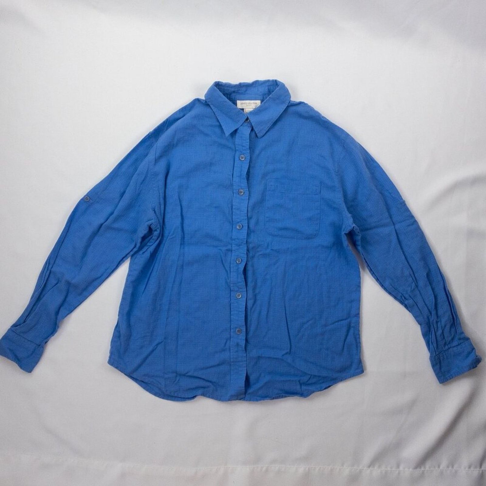 Jones New York Jones New York Blue Cotton Button Down Shirt Womens Medium Size M / US 6-8 / IT 42-44 - 4 Thumbnail
