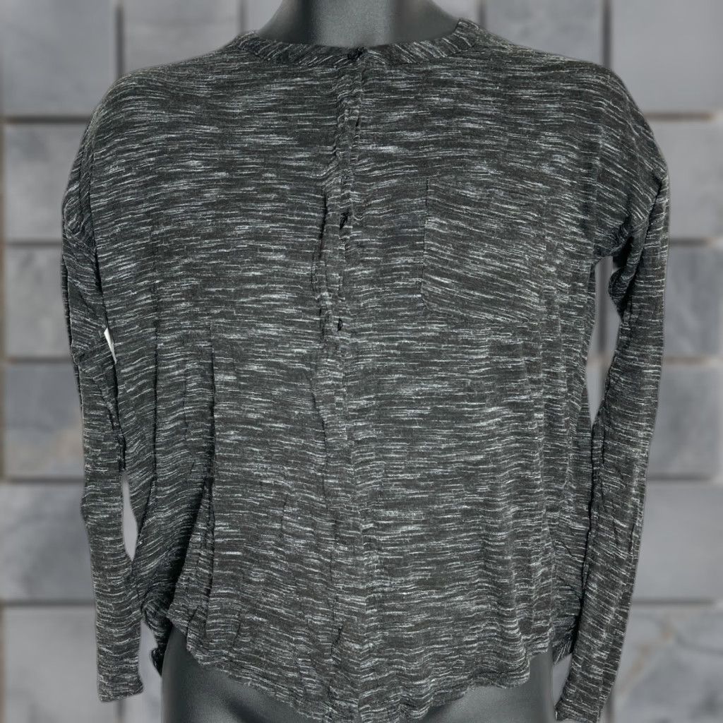 Loft LOFT Ann Taylor Shirt Women Size S Gray Long Sleeve Preppy Office Casual Business Button Size S / US 4 / IT 40 - 1 Thumbnail