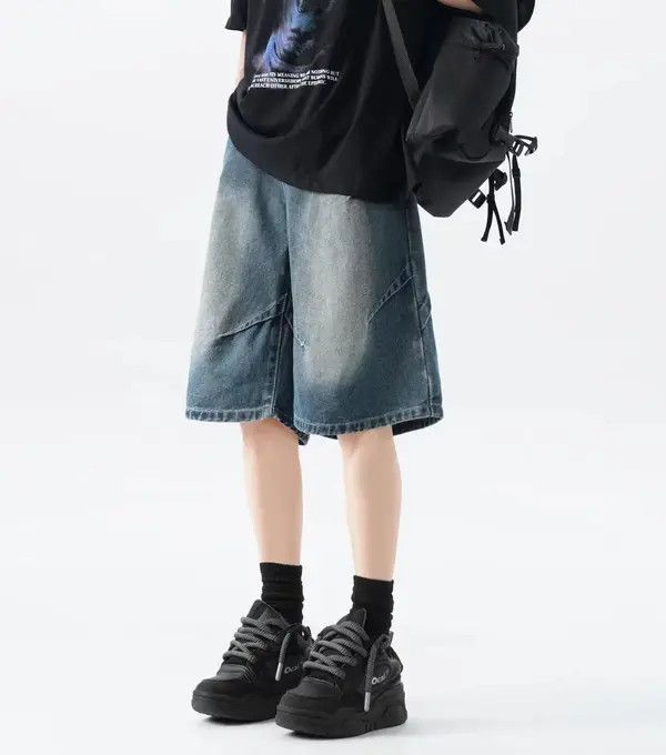 VIBE Street Hip Hop Vintage Loose Fit Denim Shorts Size US 32 / EU 48 - 1 Thumbnail