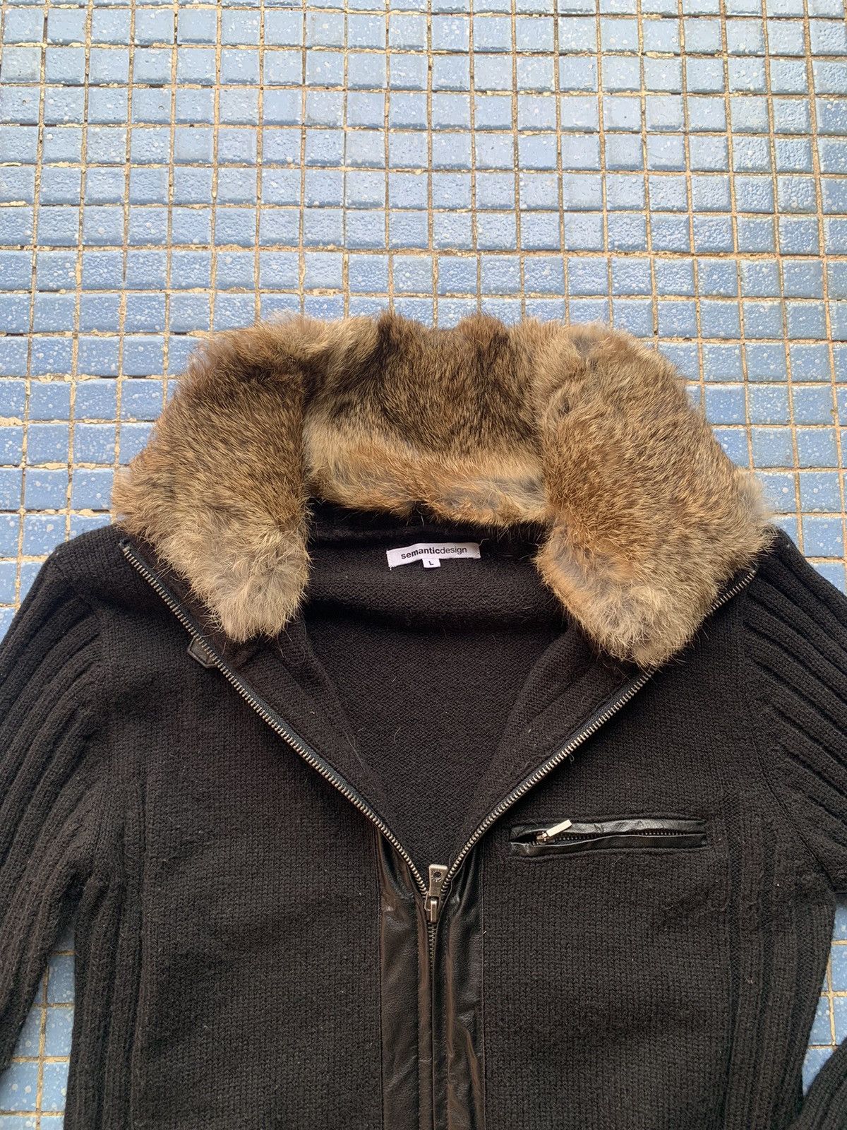 If Six Was Nine In the attic mink fur jacket/sweater acrylic + wool meterial Size L / US 10 / IT 46 - 9 Thumbnail