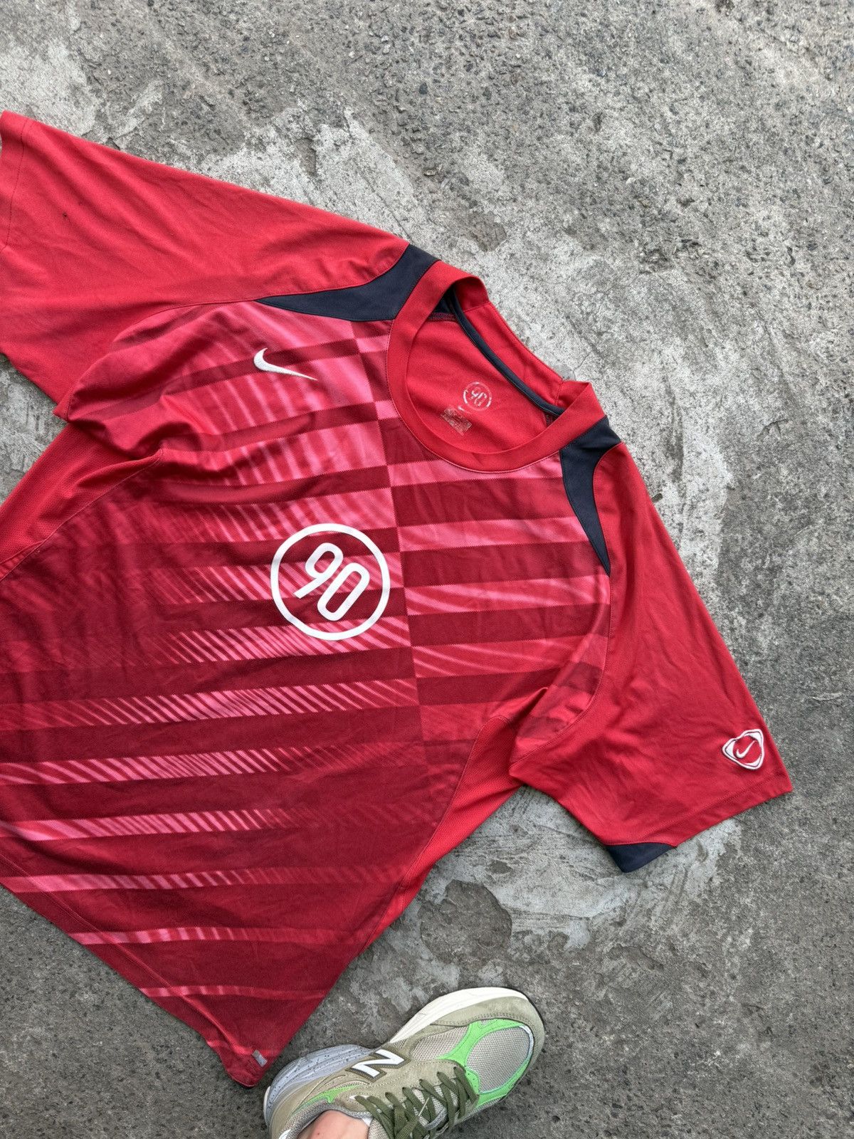 Nike Vintage Y2K Nike Total 90 Soccer Drill Jersey Blokecore Size US L / EU 52-54 / 3 - 4 Thumbnail