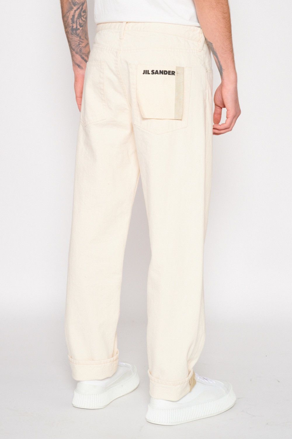 Jil Sander New JIL SANDER Japanese Selvedge Wide Denim Off White Jeans Size US 29 - 1 Thumbnail