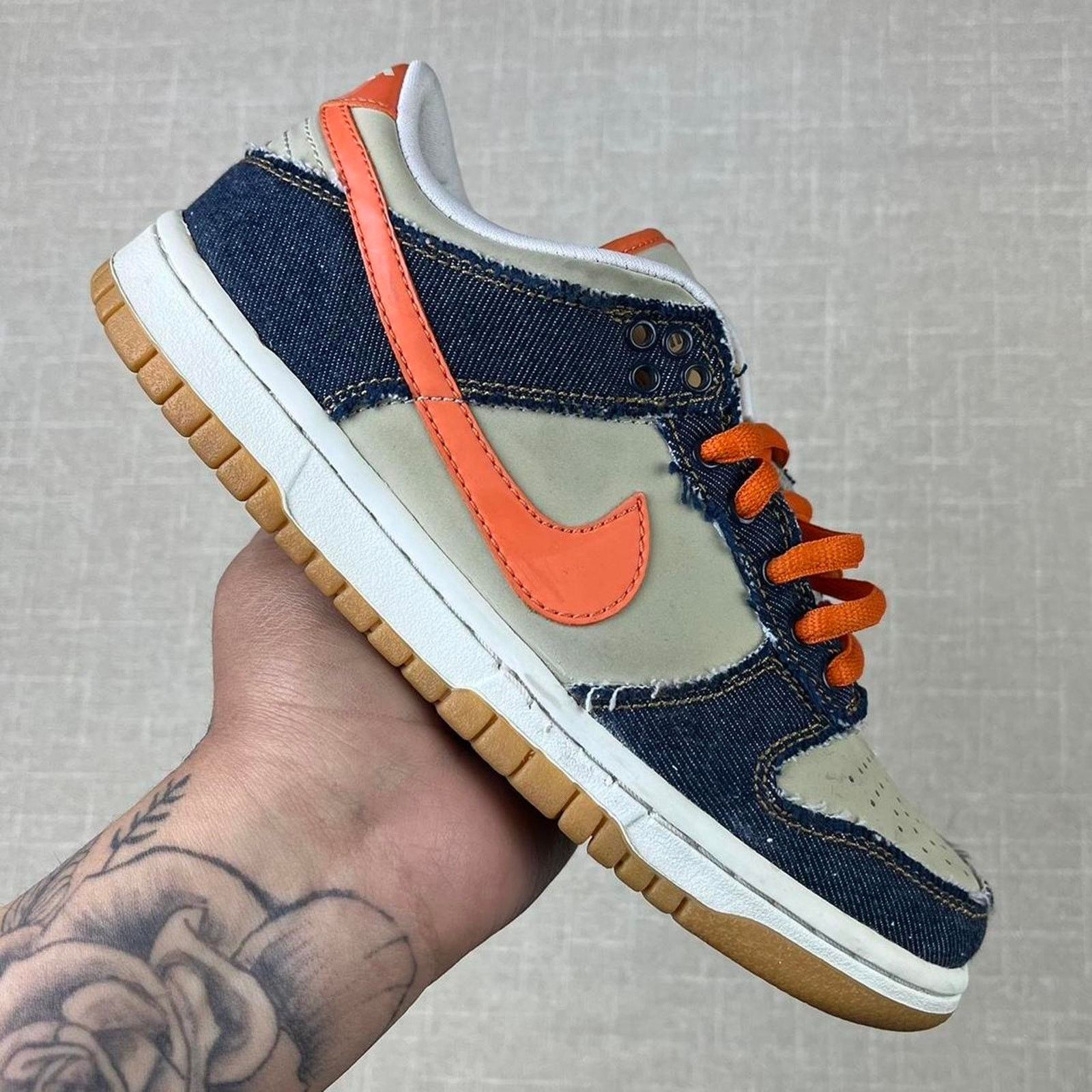 Nike Nike Dunk Low “Orange Denim" Size US 5.5 / IT 35.5 - 1 Thumbnail