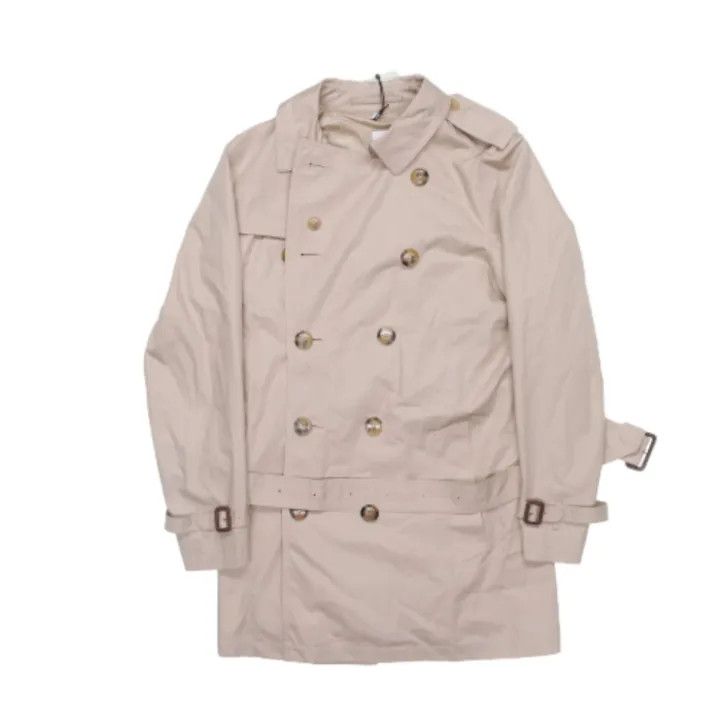 Burberry Beige Double-Breasted Long Sleeve Trench Coat