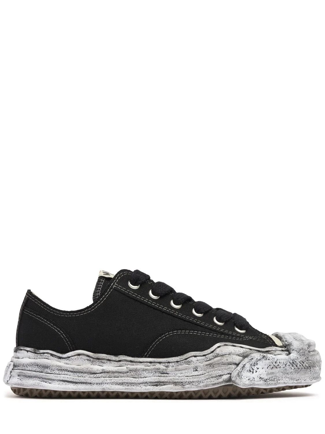 Mihara Yasuhiro Hank Black Canvas Sneakers New & Authentic