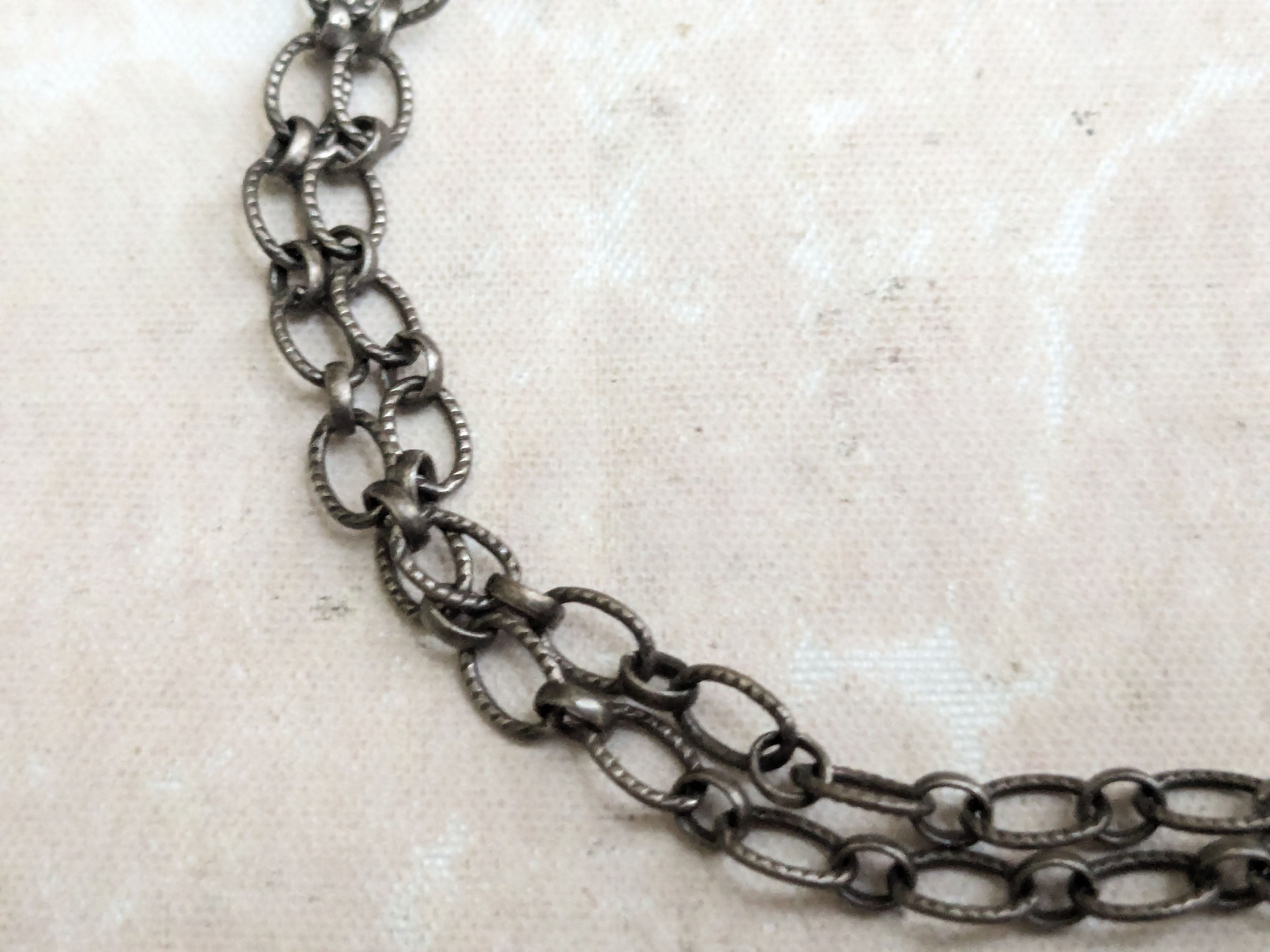 Jewelry Vintage Sterling Silver Oval Necklace 21" Size ONE SIZE - 6 Thumbnail