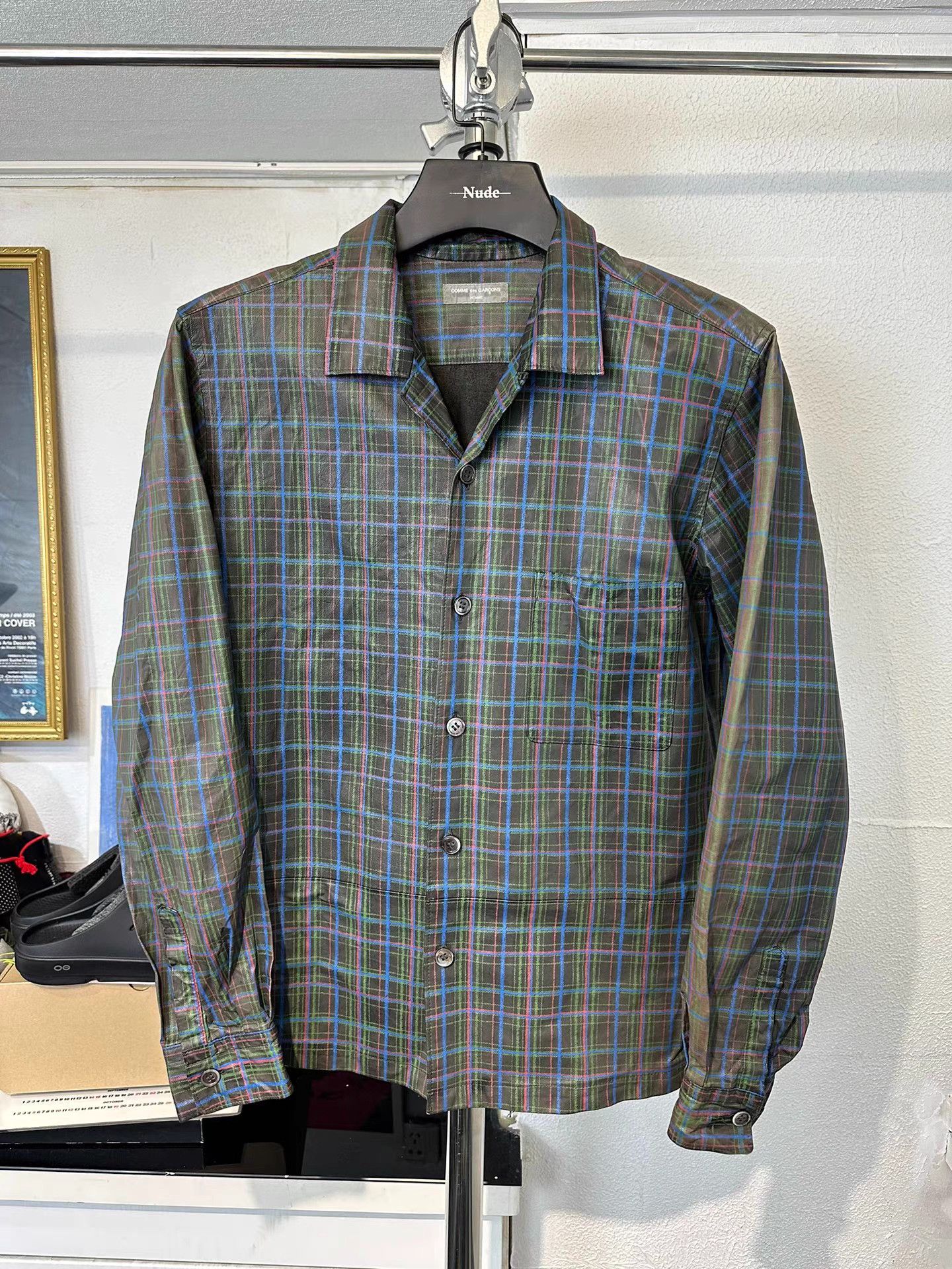 Comme des Garcons Homme CDG Homme Leather Plaid Shirt Jacket K20 Size US M / EU 48-50 / 2 - 1 Thumbnail
