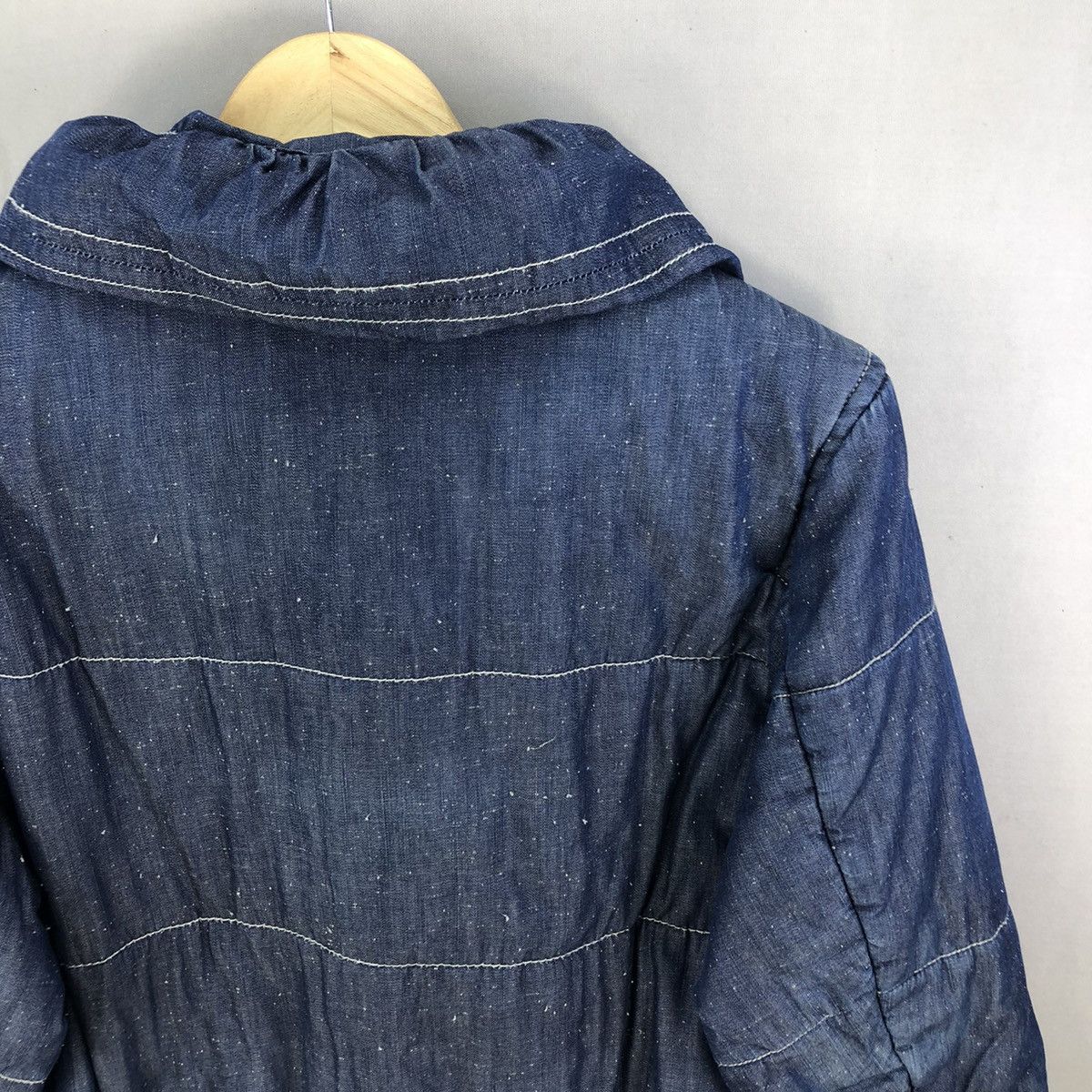 Issey Miyake Vintage Mercibeaucoup Pillow Neck Indigo Dye Bomber Jacket Size US S / EU 44-46 / 1 - 17 Thumbnail