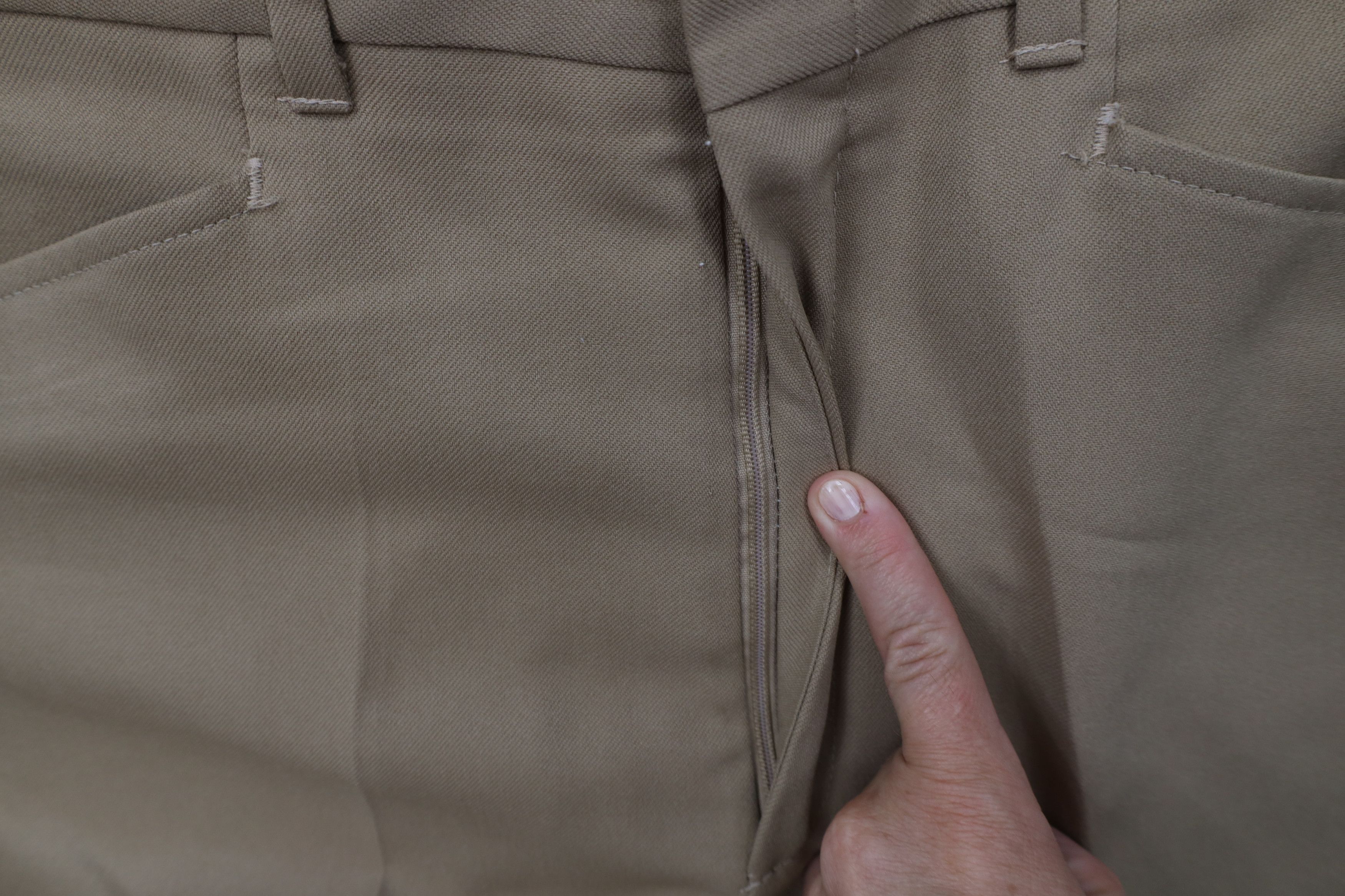 Vintage Vintage 70s Streetwear Flared Wide Leg Chino Pants Beige USA Size US 34 / EU 50 - 6 Thumbnail