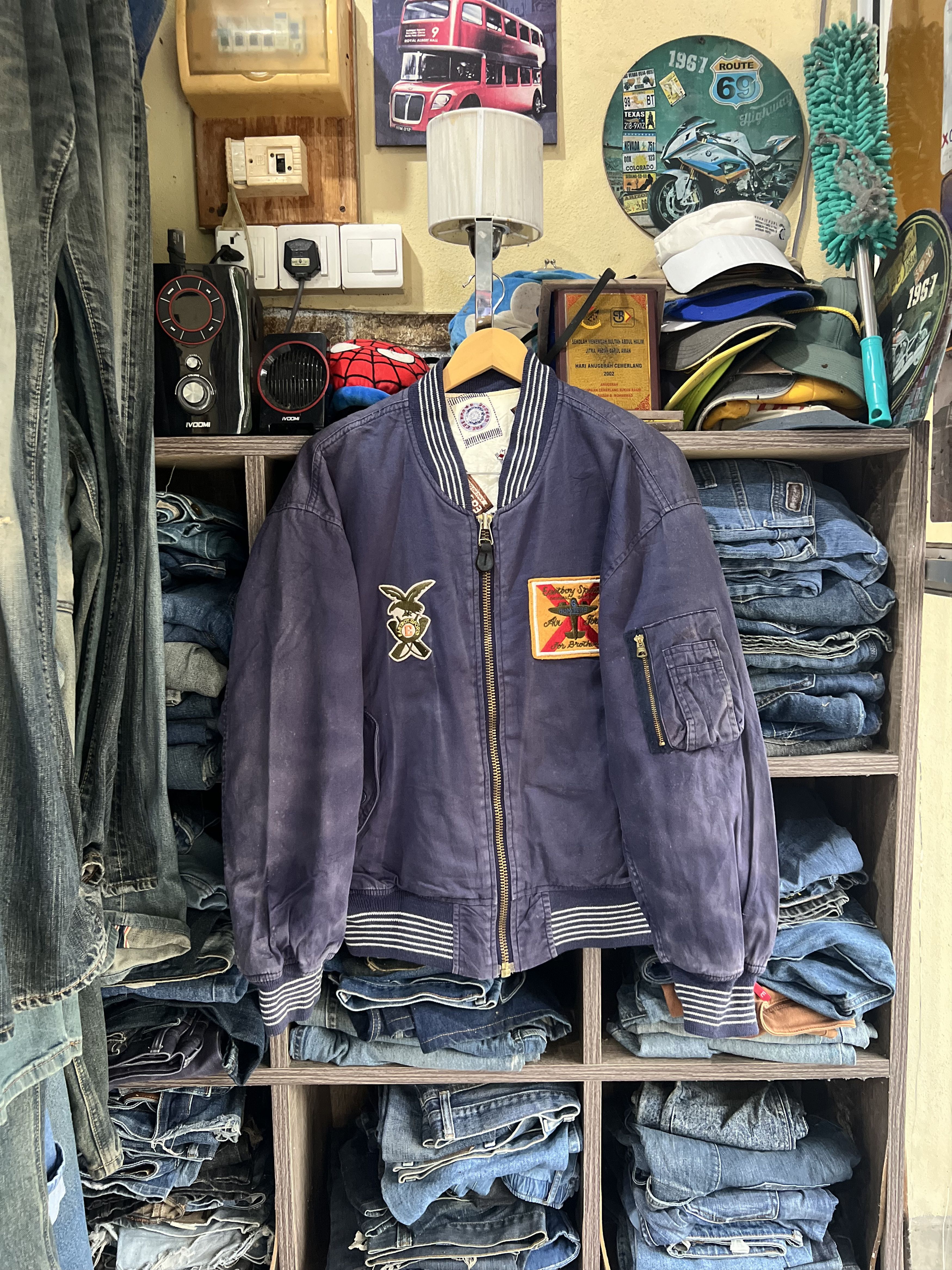 Japanese Brand 🔥Eastboy Sports Bomber Style Zipper Jacket Size US XL / EU 56 / 4 - 18 Thumbnail