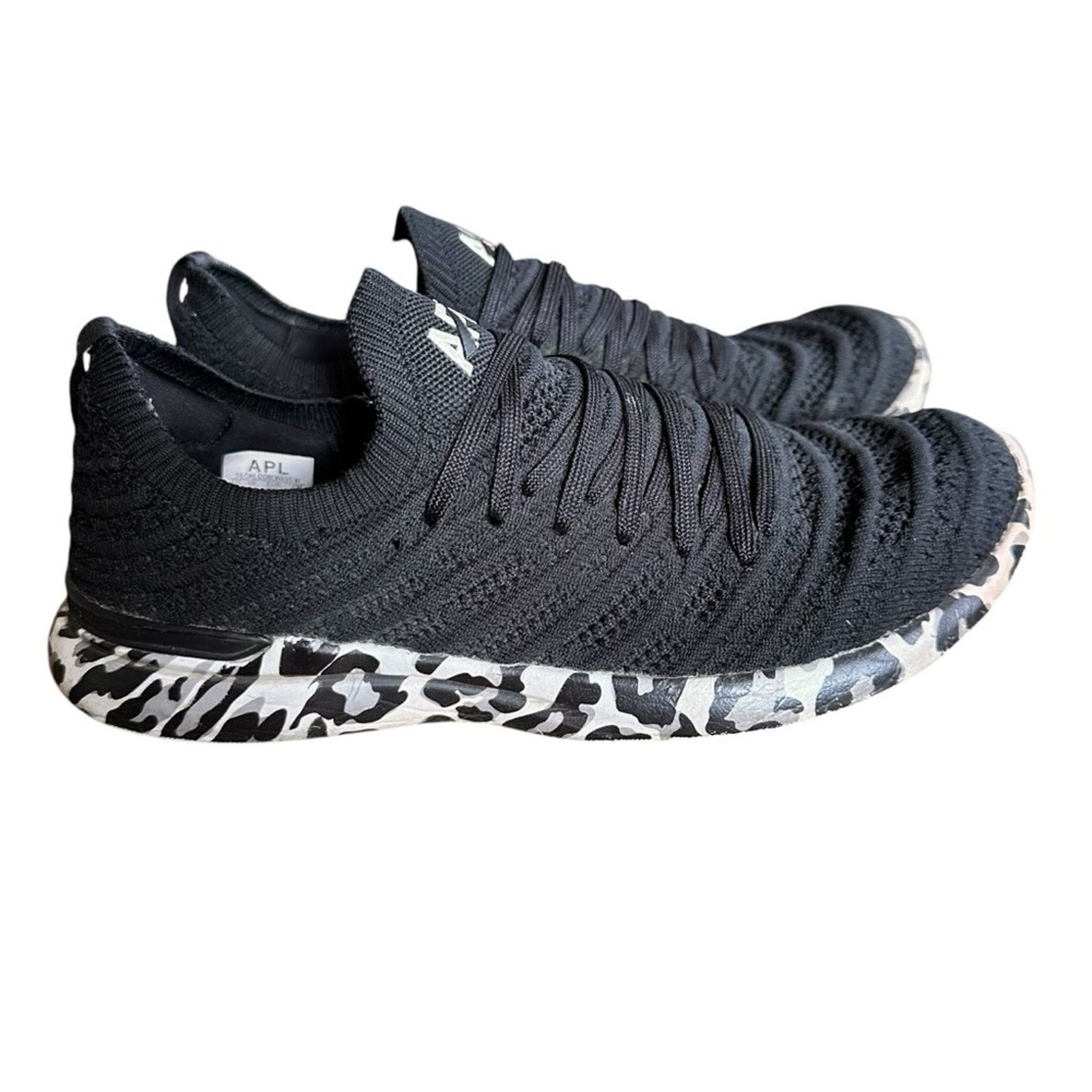Athletic Propulsion Labs APL Techloom Wave Shoes - Size 8 - Black/Asteroid Leopard Size US 8 / IT 38 - 6 Thumbnail