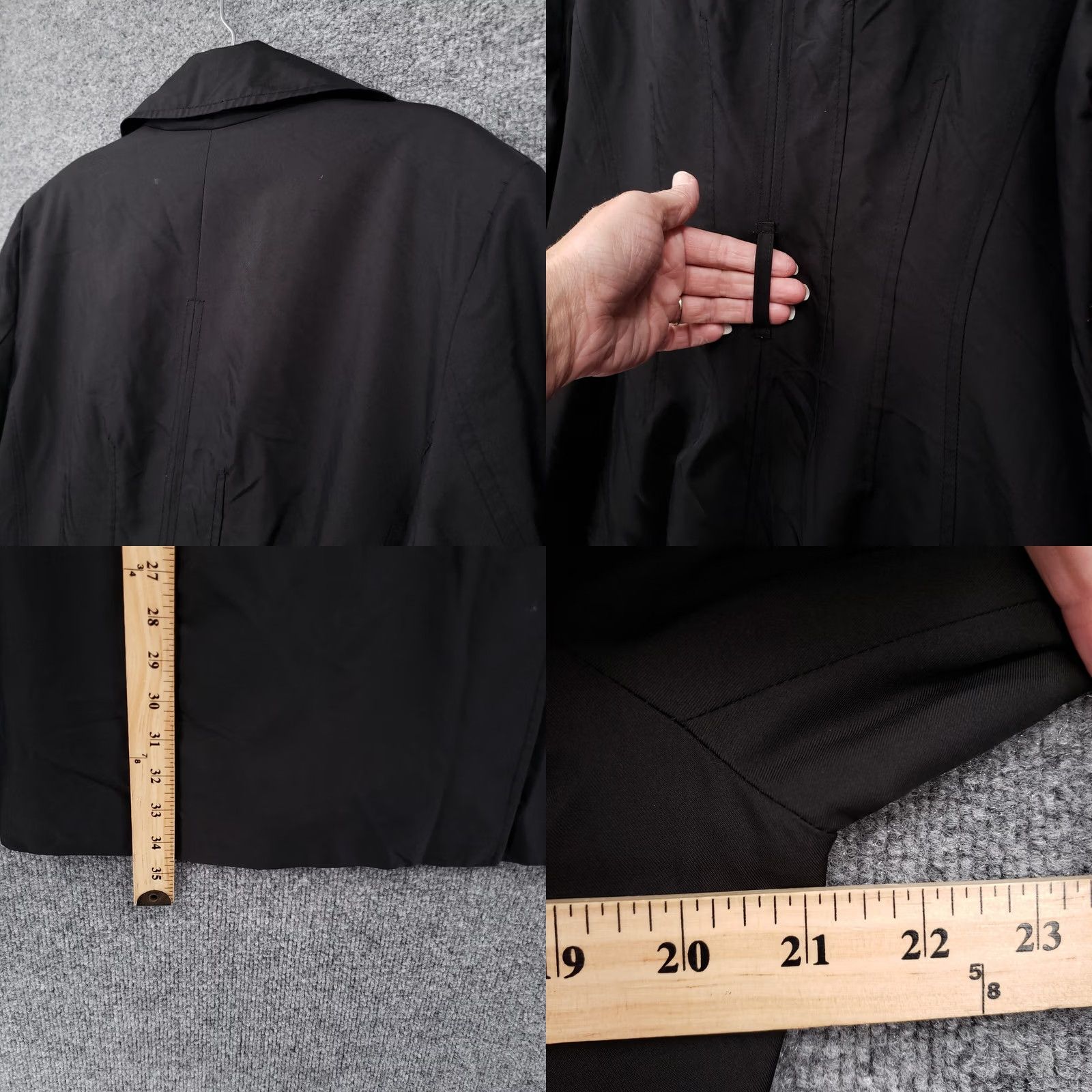 Anne Klein Anne Klein Pea Coat Womens L Black Double Breasted Pockets Long Sleeves Jacket Purse? Size L / US 10 / IT 46 - 8 Thumbnail