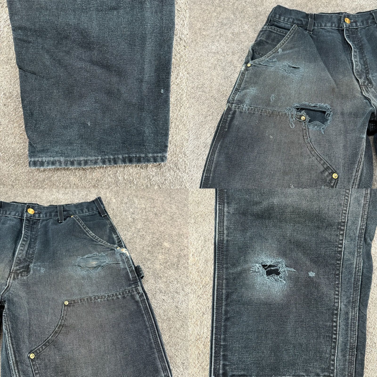 Carhartt VINTAGE Carhartt Pants Men 32x30 Black Carpenter Relaxed Workwear Casual Pants 5-Pocket USA Carhartt FR FLAME RESISTANT Mens Size US 32 / EU 48 - 8 Thumbnail