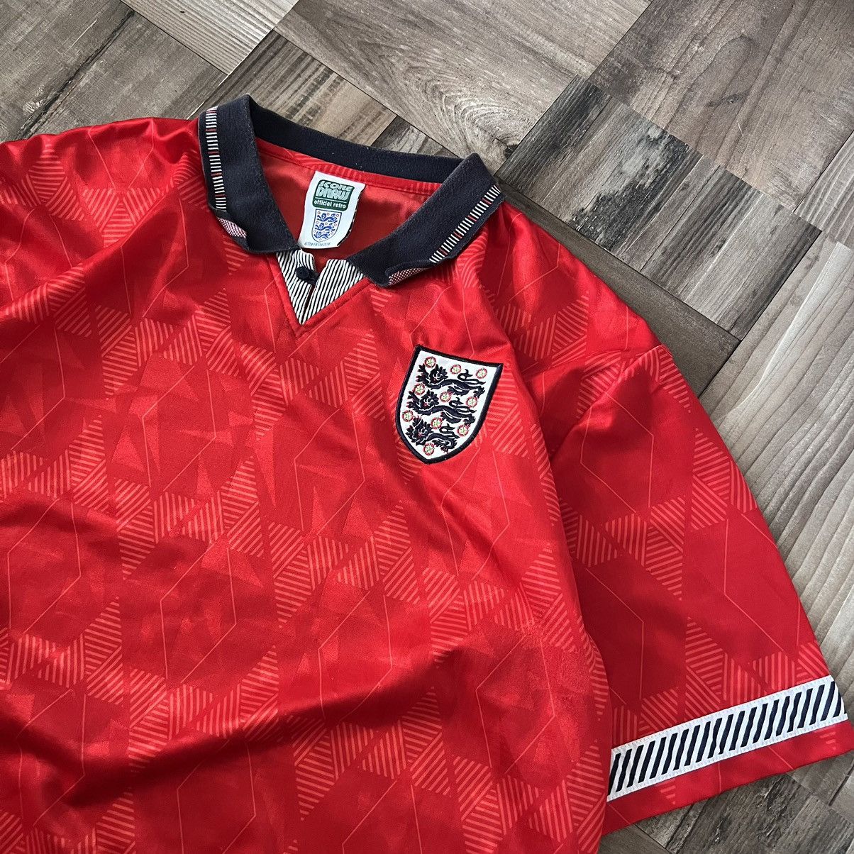 Vintage Soccer Jersey England Official Retro Size US L / EU 52-54 / 3 - 2 Thumbnail