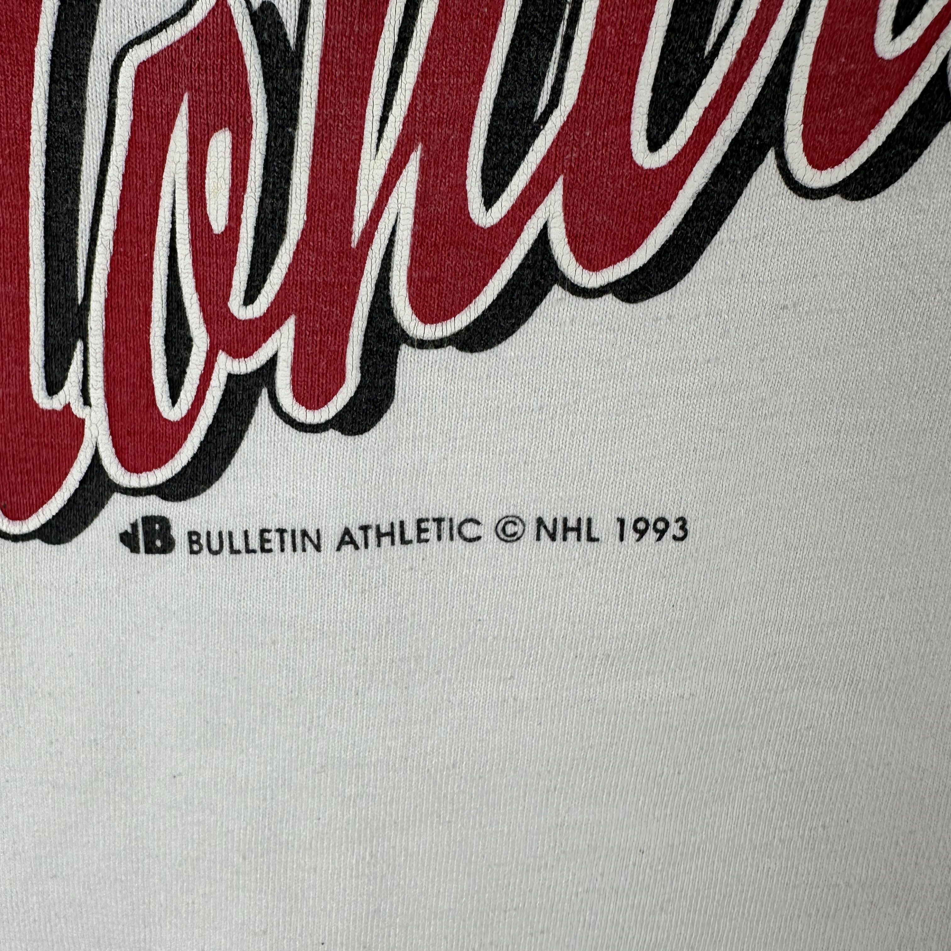 Vintage 1993 Montreal Canadiens Bulletin Athletic AOP NHL T-shirt Size US XL / EU 56 / 4 - 6 Thumbnail