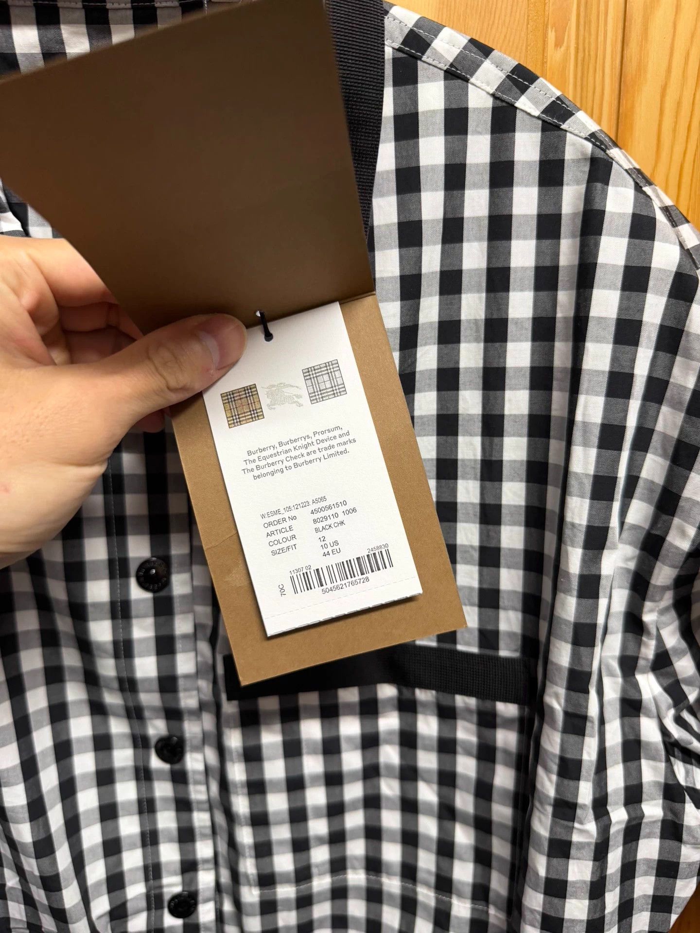 Burberry Burberry black white check waist-cinched NWT cotton dress Size L / US 10 / IT 46 - 3 Thumbnail