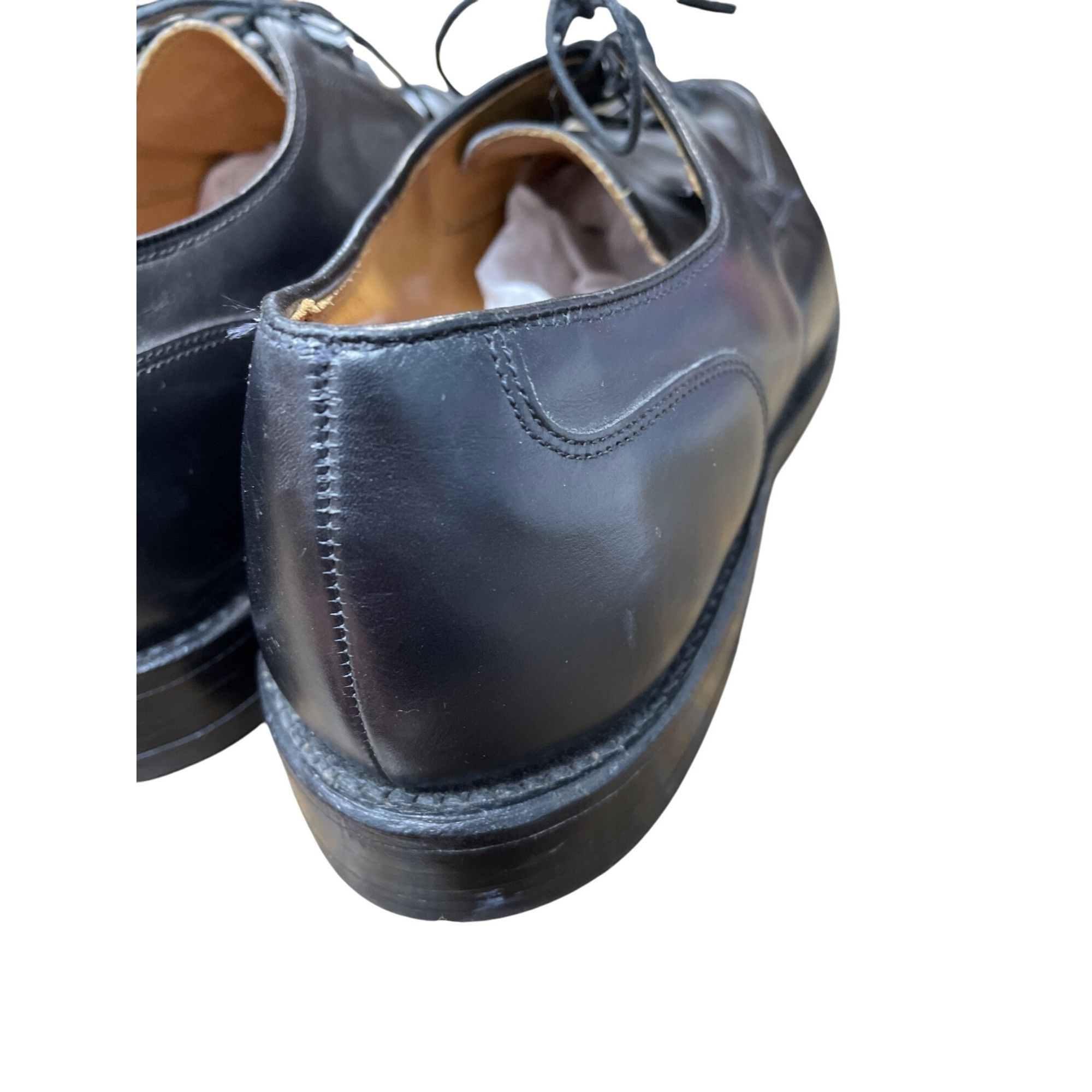 Allen Edmonds Allen Edmonds Bradley Mens Black Leather Split Toe Derby Sho Size US 12 / EU 45 - 18 Thumbnail