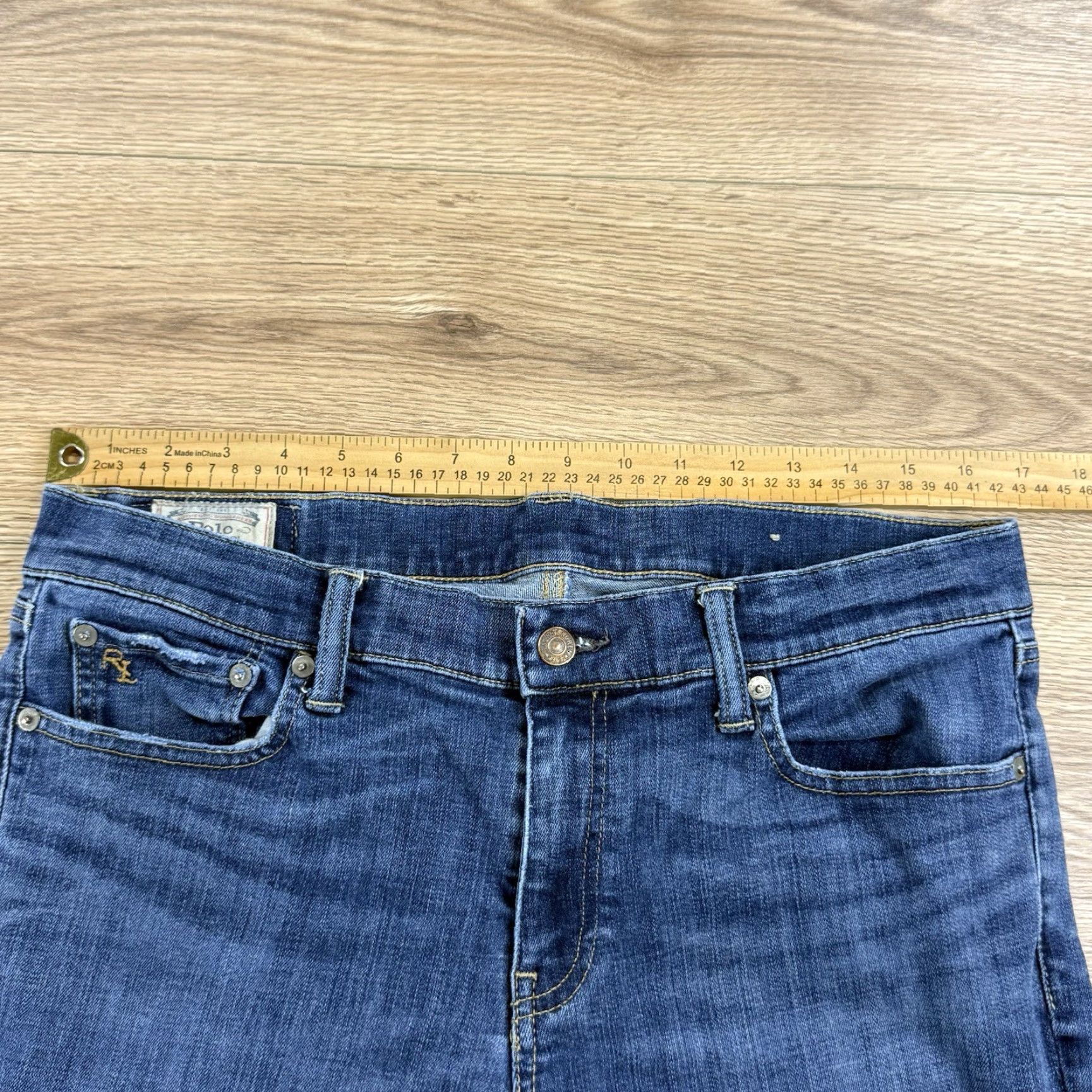 Ralph Lauren Polo Ralph Lauren Jeans Womens 32 Tompkins Skinny Mid Rise Dark Wash Blue 31 Inseam Cotton Blend Size 24" / US 00 / IT 34 - 5 Thumbnail