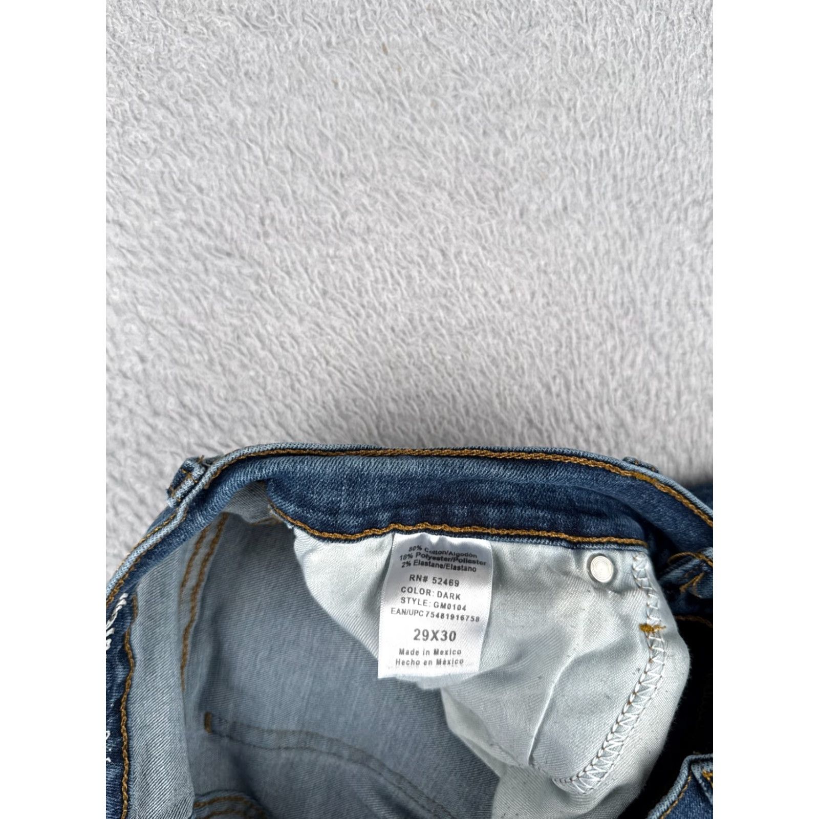 George GEORGE Jeans Women 29 Blue Denim Slim Bootcut Mid Rise Cotton Blend 29x30 Jeans Woman Medium Blue Cowboys & Western Mens Womens 90s Size 29" - 7 Thumbnail
