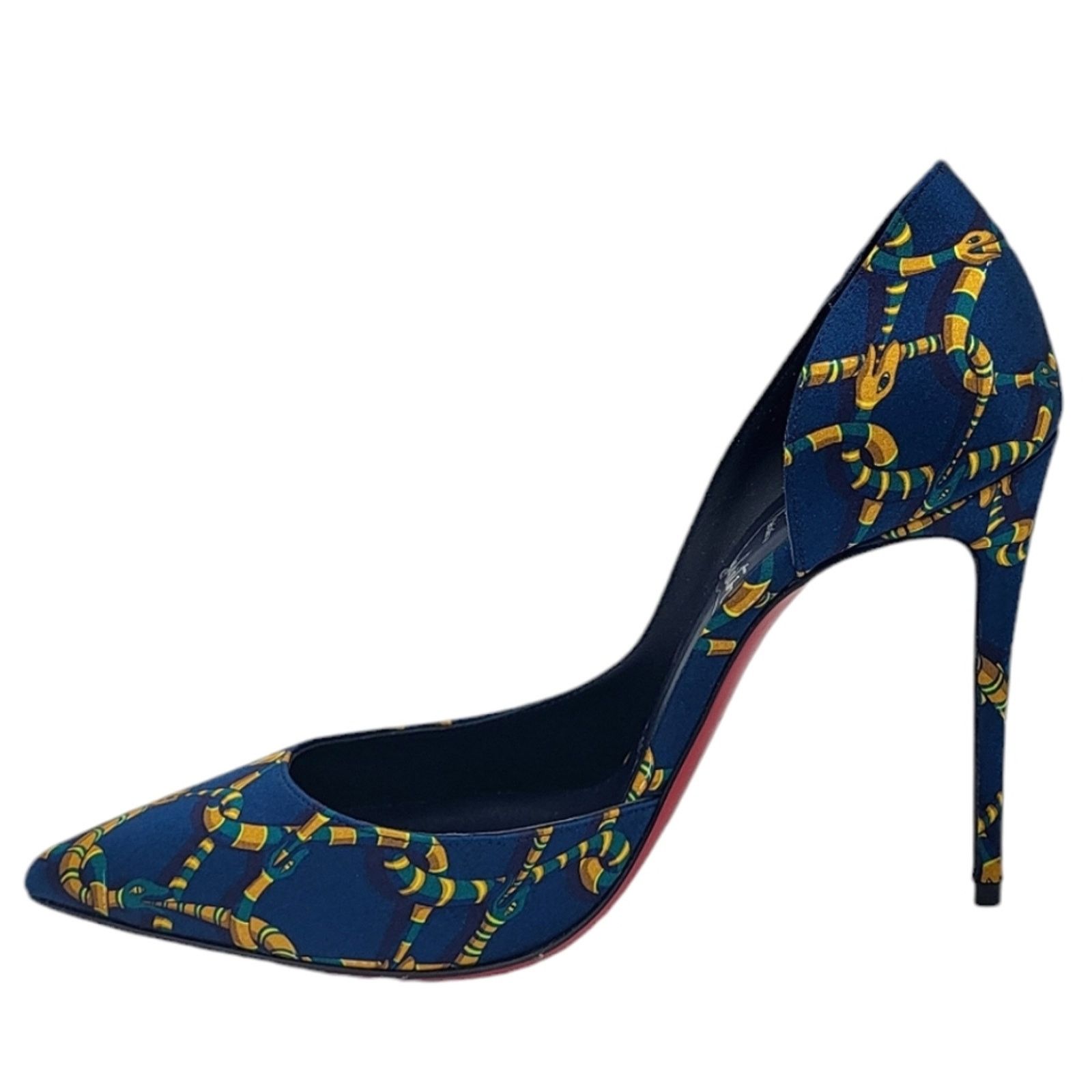 Christian Louboutin Christian Louboutin Iriza 100 Satin Pumps Chain Snake 36 Size US 6 / IT 36 - 6 Thumbnail