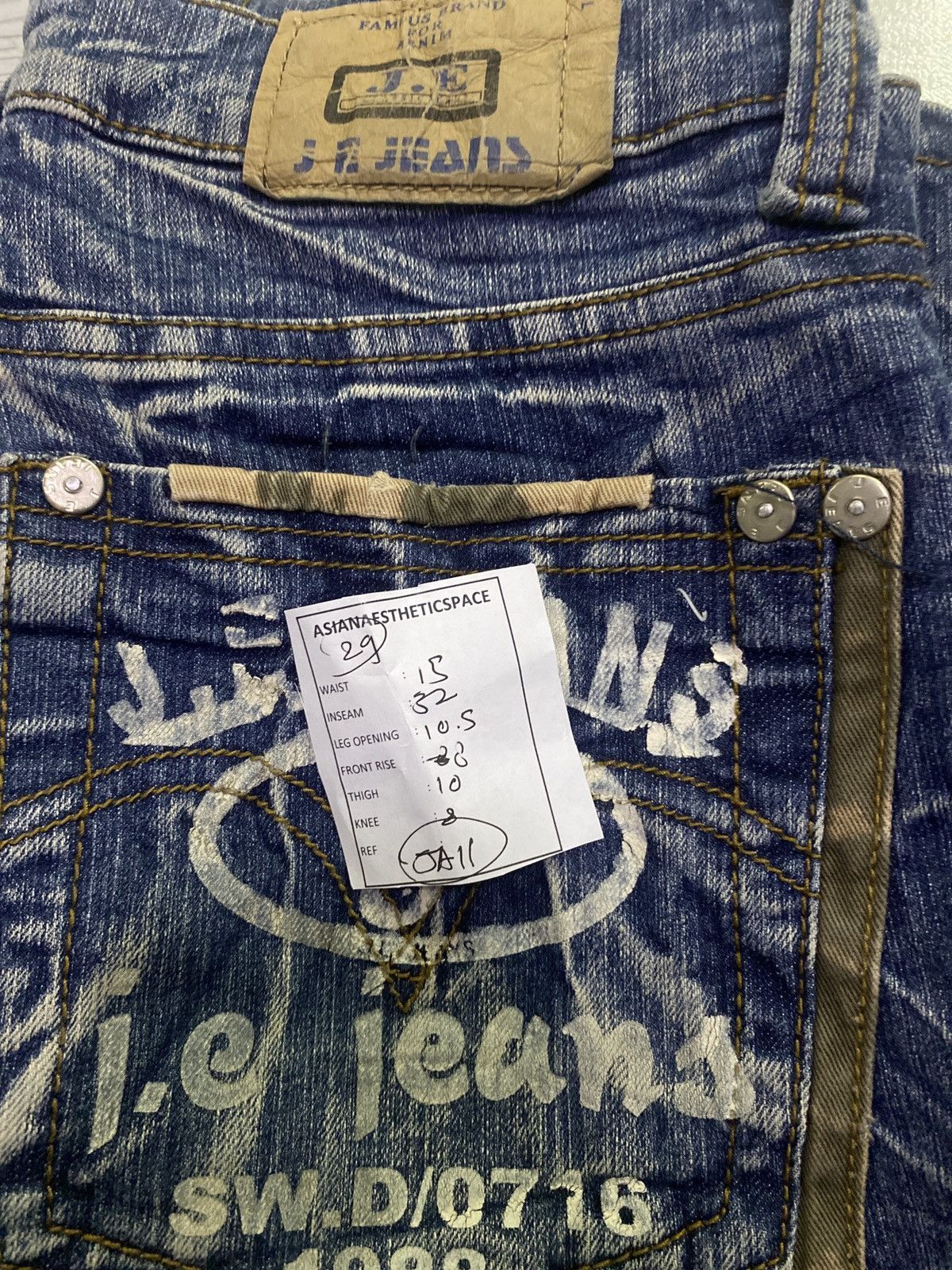 If Six Was Nine × Japanese Brand Flare Je Classic Jean Sw.d 07 Blue Way Whisker Honeycomb Sty Size US 29 - 17 Thumbnail