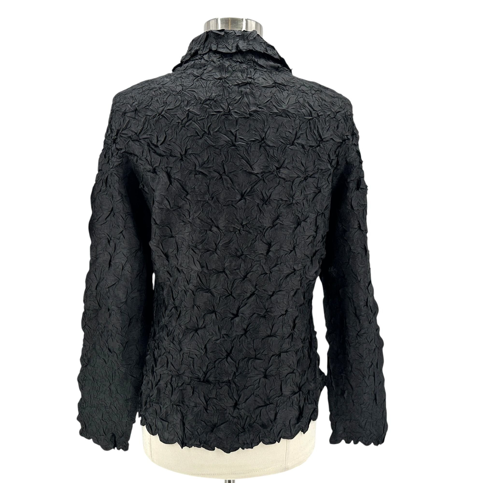 Other Pretty Angel Womens Large Top Crinkle Silk Rayon Black Size L / US 10 / IT 46 - 4 Thumbnail