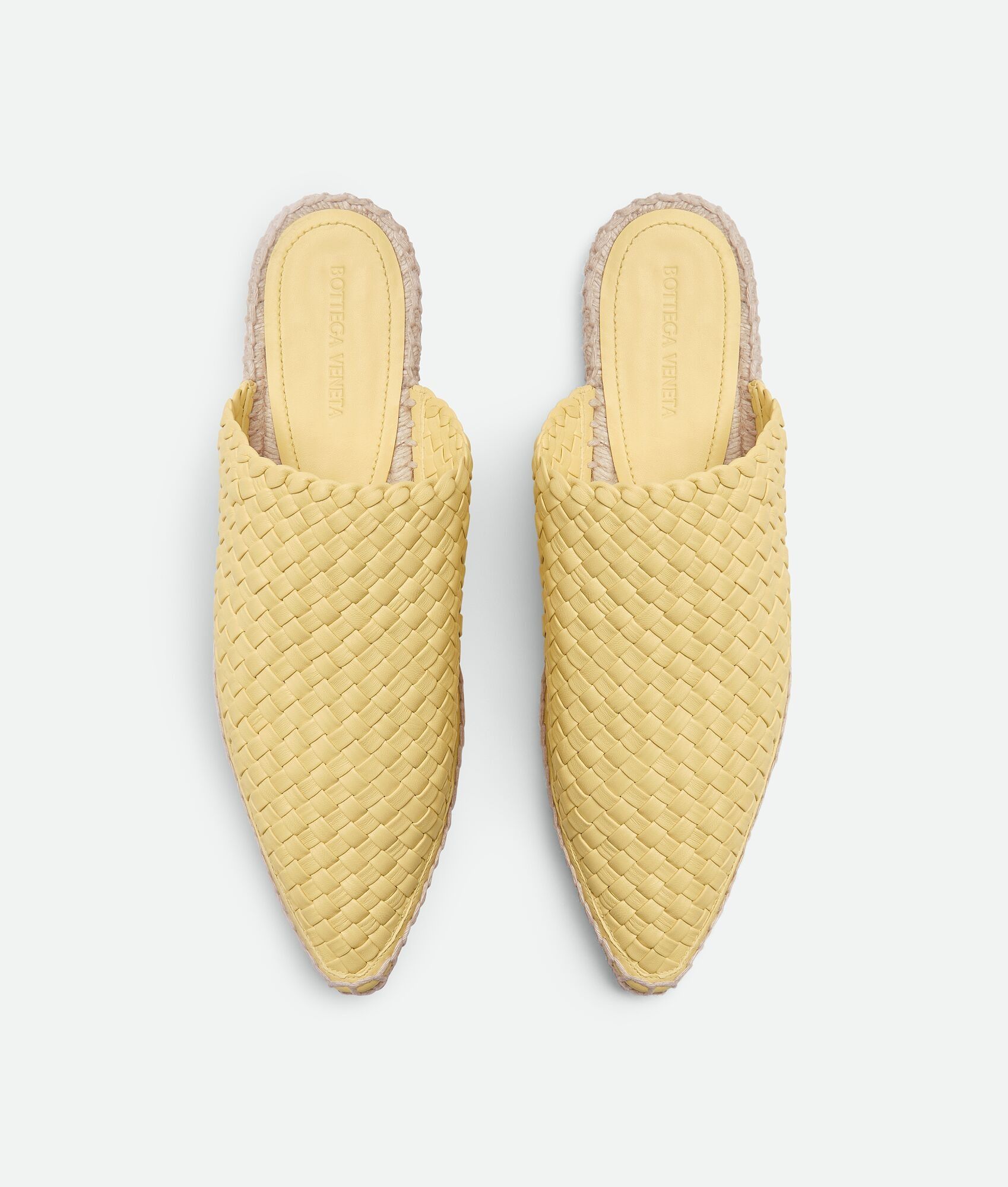 Bottega Veneta o1y0725 Leather Mules in Yellow Size US 10 / IT 40 - 4 Thumbnail
