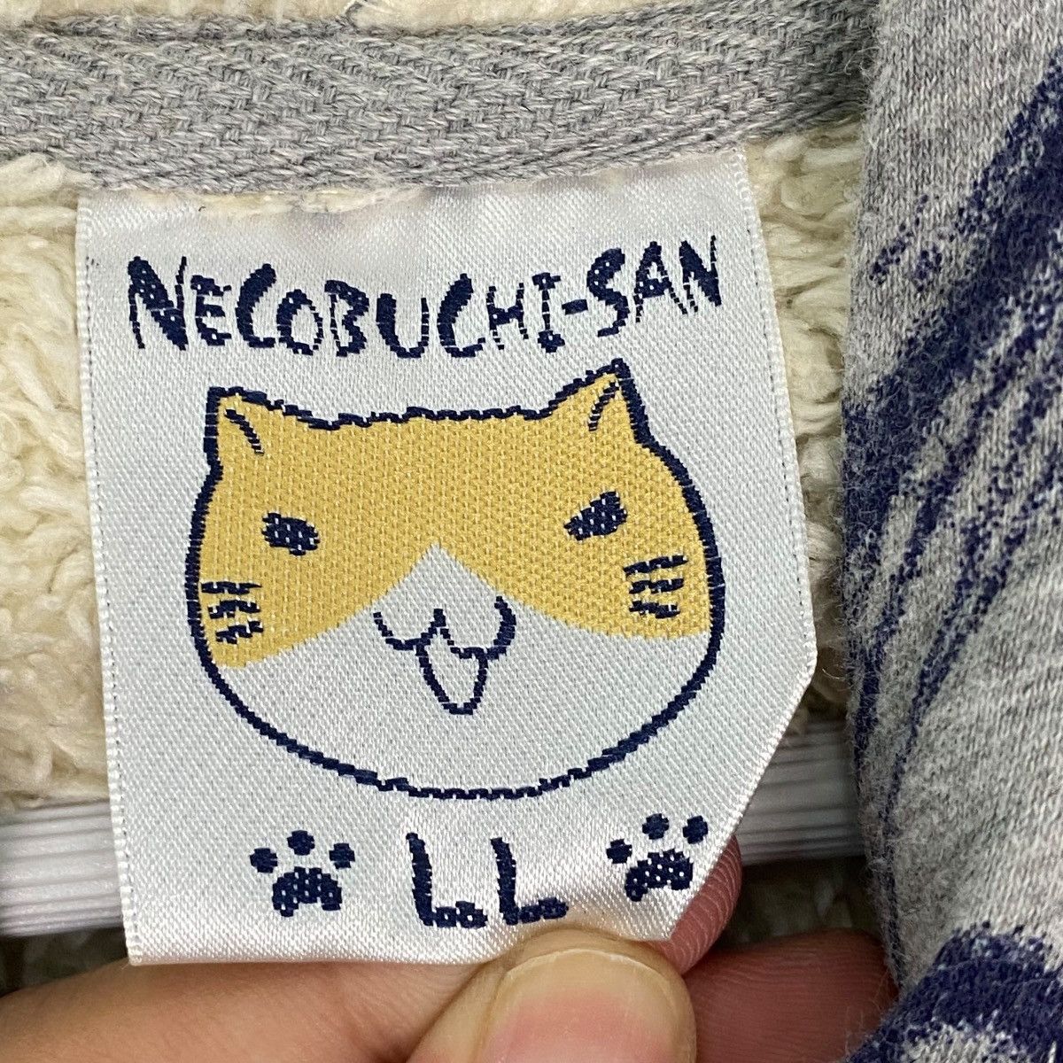 Vintage Vintage Necobuchisan Hoodie Sweater Gray Full Logo Size L Size US L / EU 52-54 / 3 - 5 Thumbnail