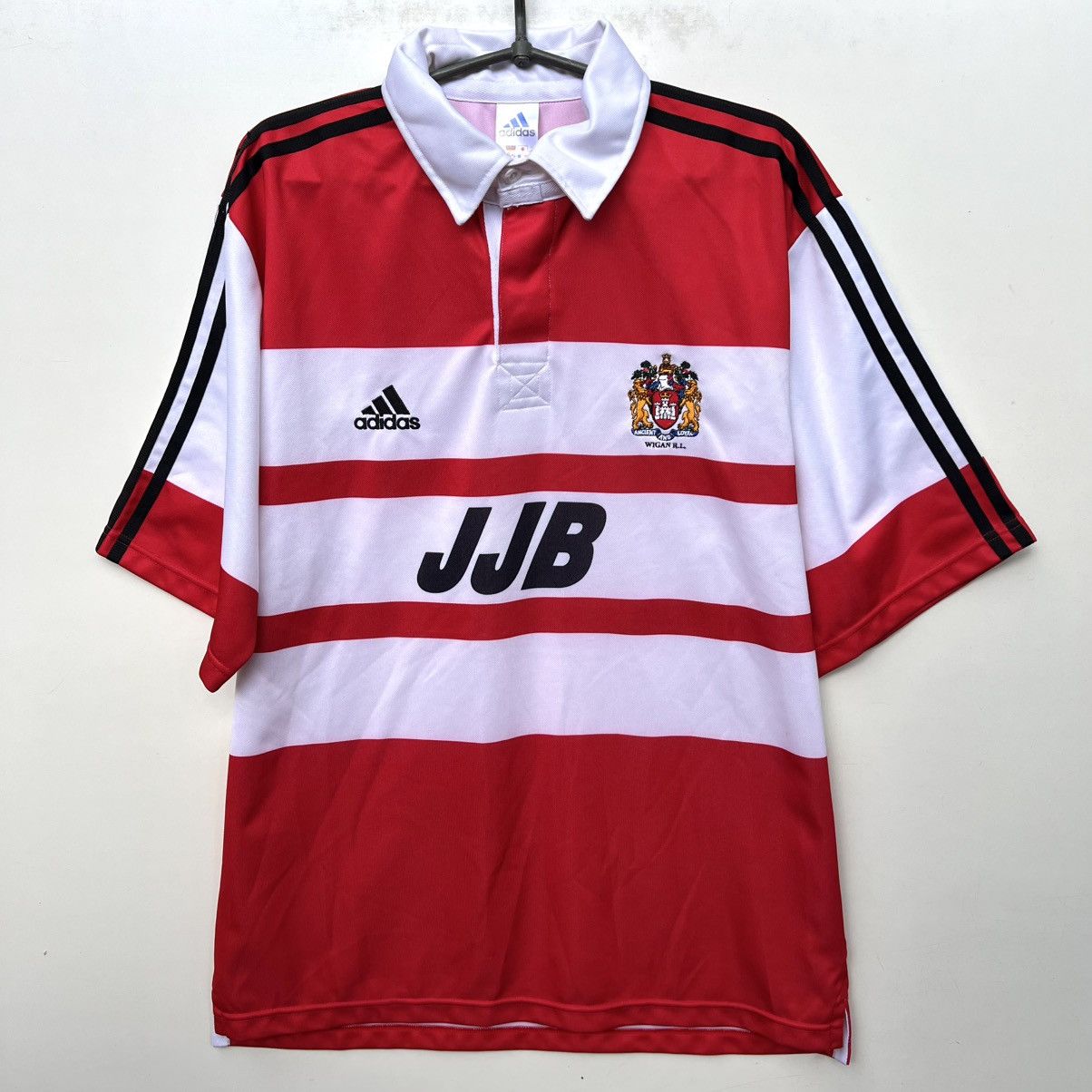 Adidas ADIDAS RUGBY LEAGUE WIGAN WARRIORS 2000/2001 SHIRT JERSEY Size US L / EU 52-54 / 3 - 1 Thumbnail