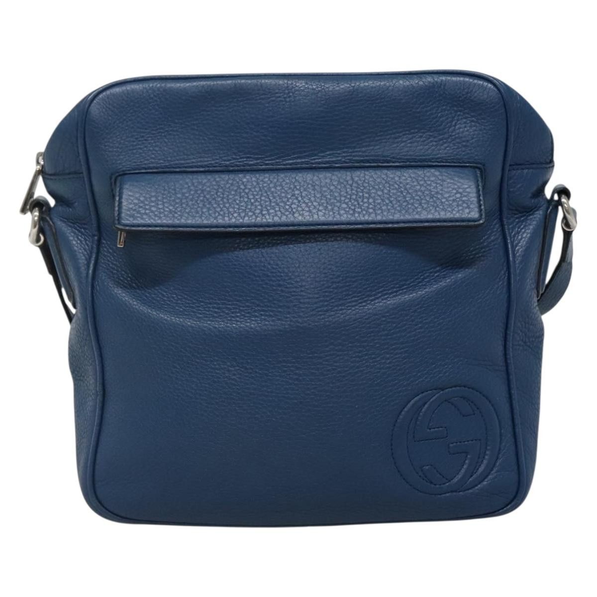 Gucci GUCCI Shoulder Bag Leather Blue Silver Size ONE SIZE - 2 Thumbnail