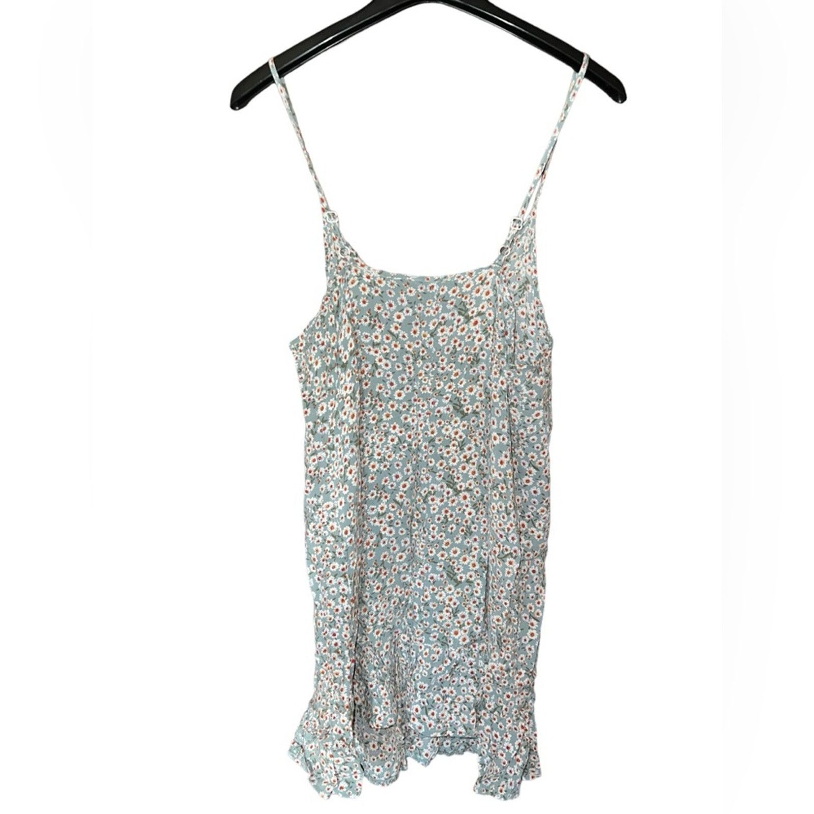 Shein Womens Floral Print Teal Dress Medium Size M / US 6-8 / IT 42-44 - 2 Thumbnail