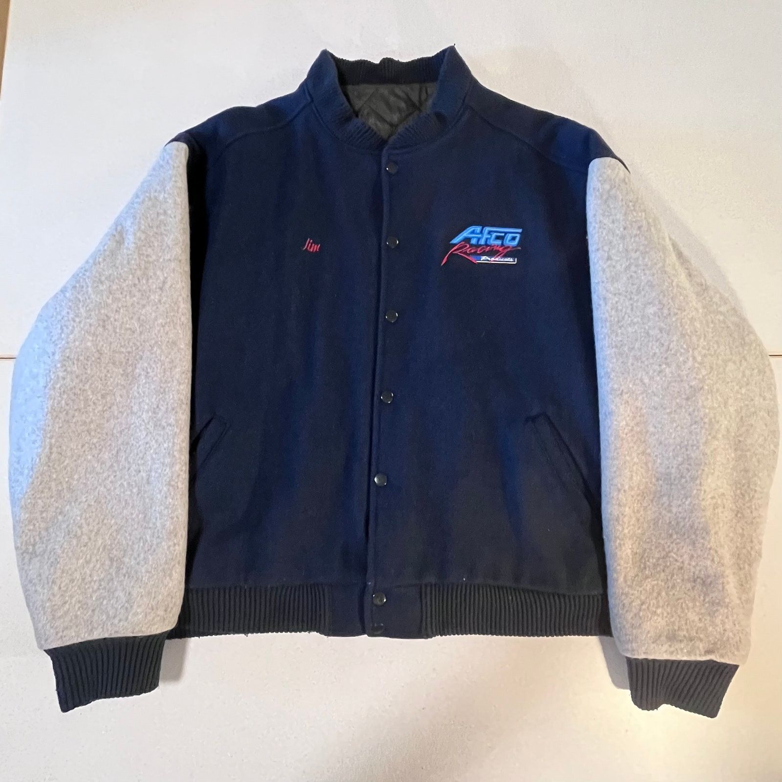 Japanese Brand True vintage AFCO Racing Wool Varsity Jacket – USA Made Size US L / EU 52-54 / 3 - 1 Thumbnail