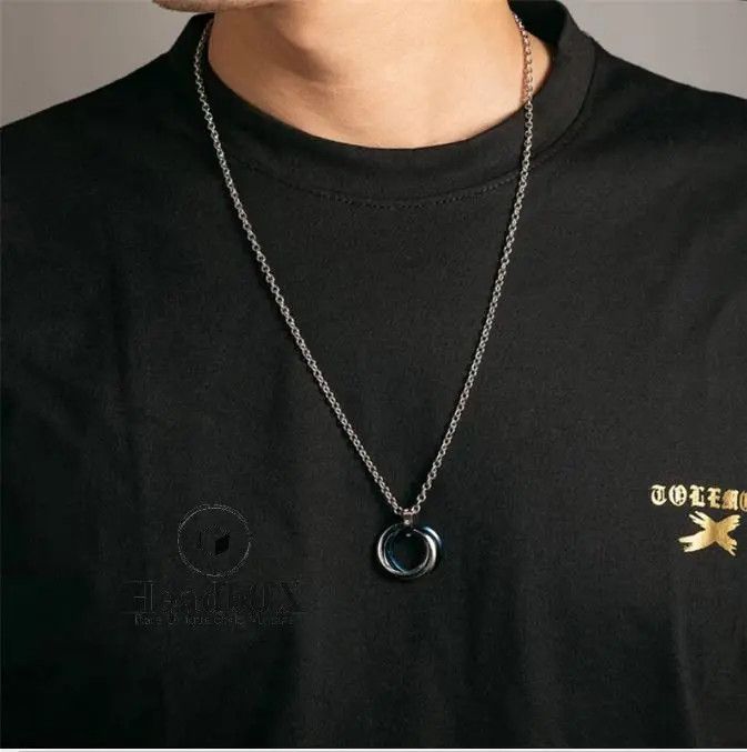 Jewelry Simple Round Stainless Steel Necklace Size ONE SIZE - 2 Thumbnail