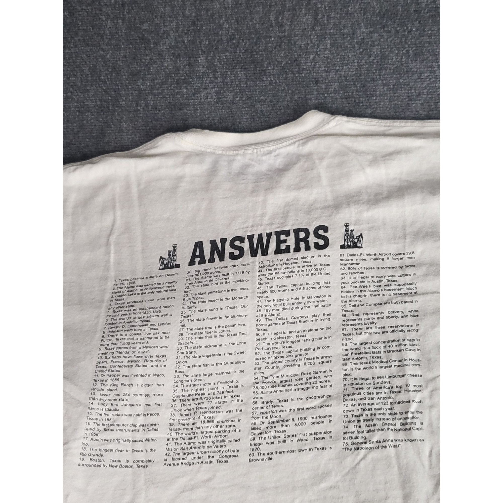 Vintage Vintage Texas Trivia Y2K Tshirt Men Sz L Double Sided White Size L / US 10 / IT 46 - 8 Thumbnail