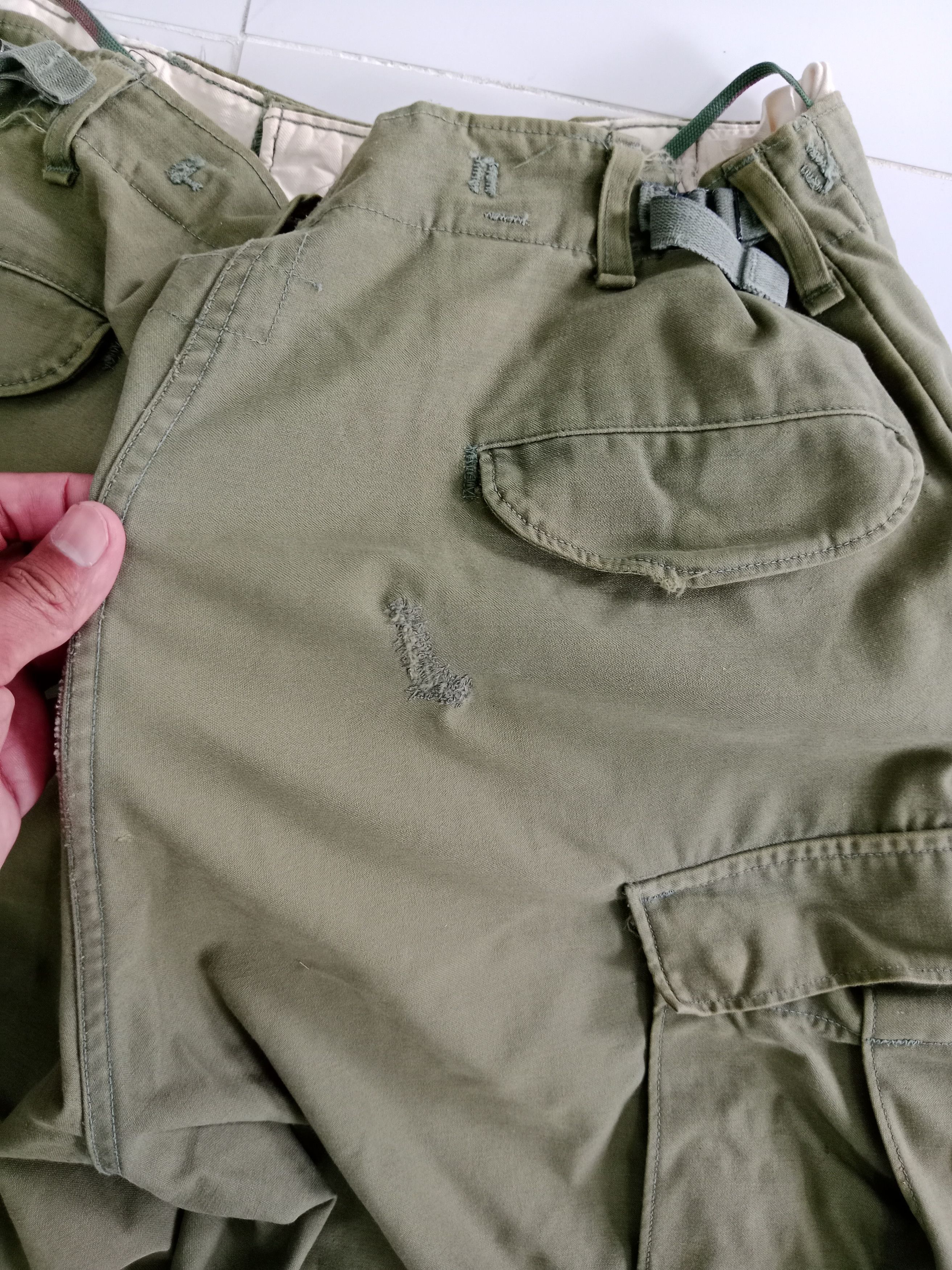 Other Vintage Military Cargo Pants Olive Green Rare Size US 35 - 10 Thumbnail