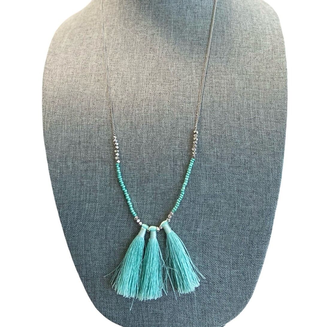 Other aqua tassel necklace Size ONE SIZE - 1 Thumbnail