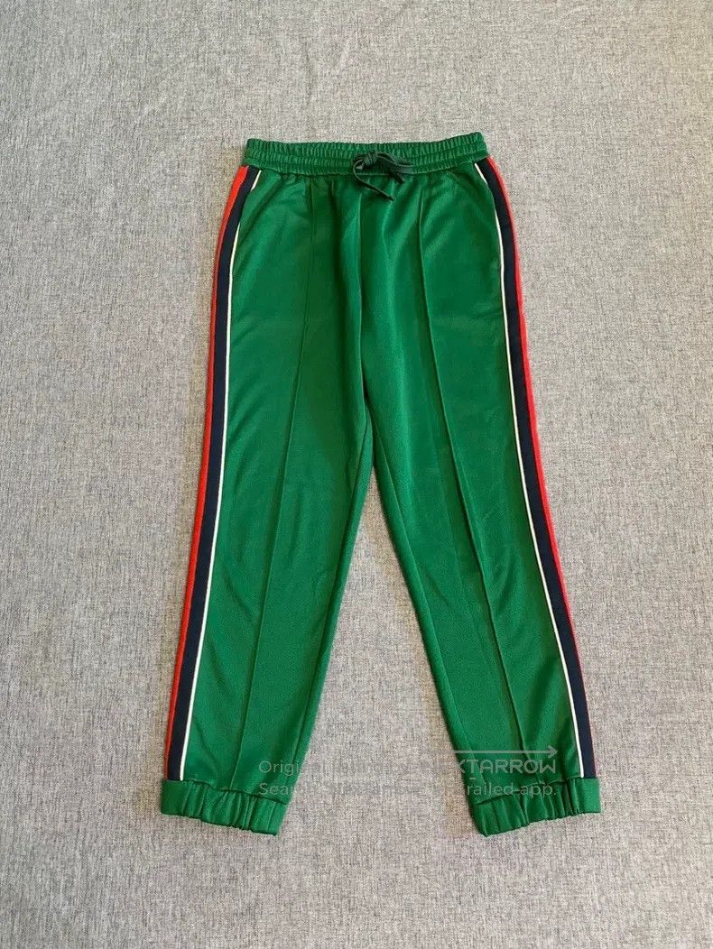 Gucci Gucci SizeM Striped elastic waist tie casual pants Size 42" / US 20 - 1 Thumbnail