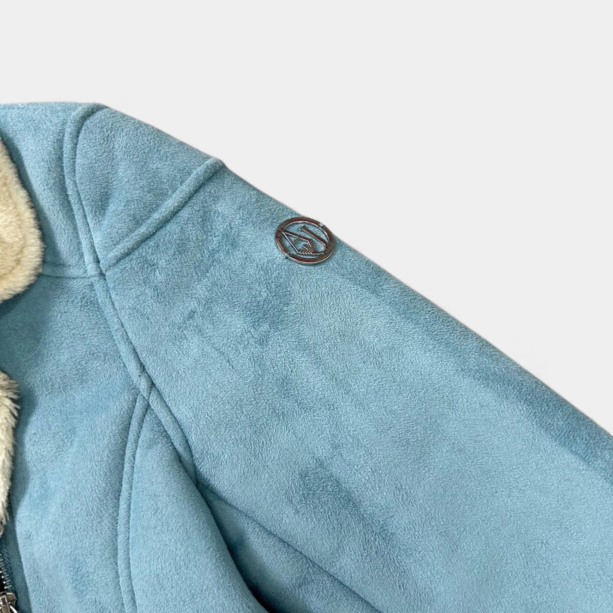 Armani Armani Jeans Suede Baby Blue Jacket Size S / US 4 / IT 40 - 5 Thumbnail