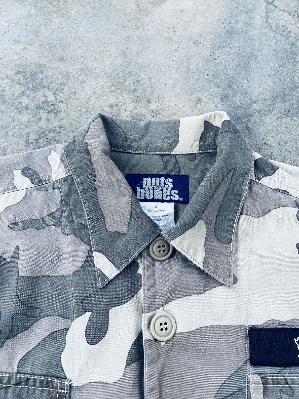 Japanese Brand Vintage Kosher Nuts And Bones Camo Button Ups Shirt Size US M / EU 48-50 / 2 - 5 Thumbnail