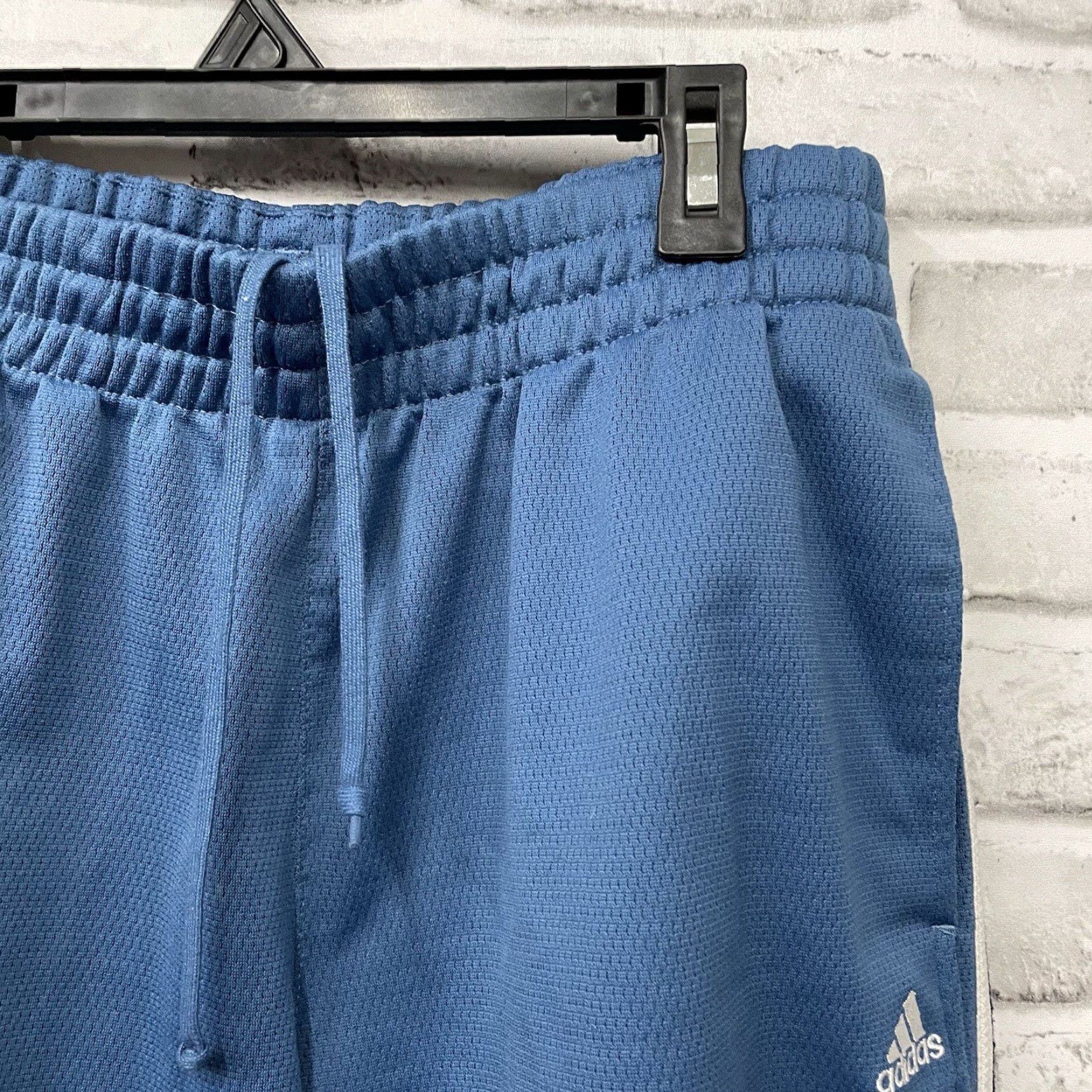 Adidas Adidas Shorts Athletic Drawstring Blue Mens L Size US 33 - 2 Thumbnail