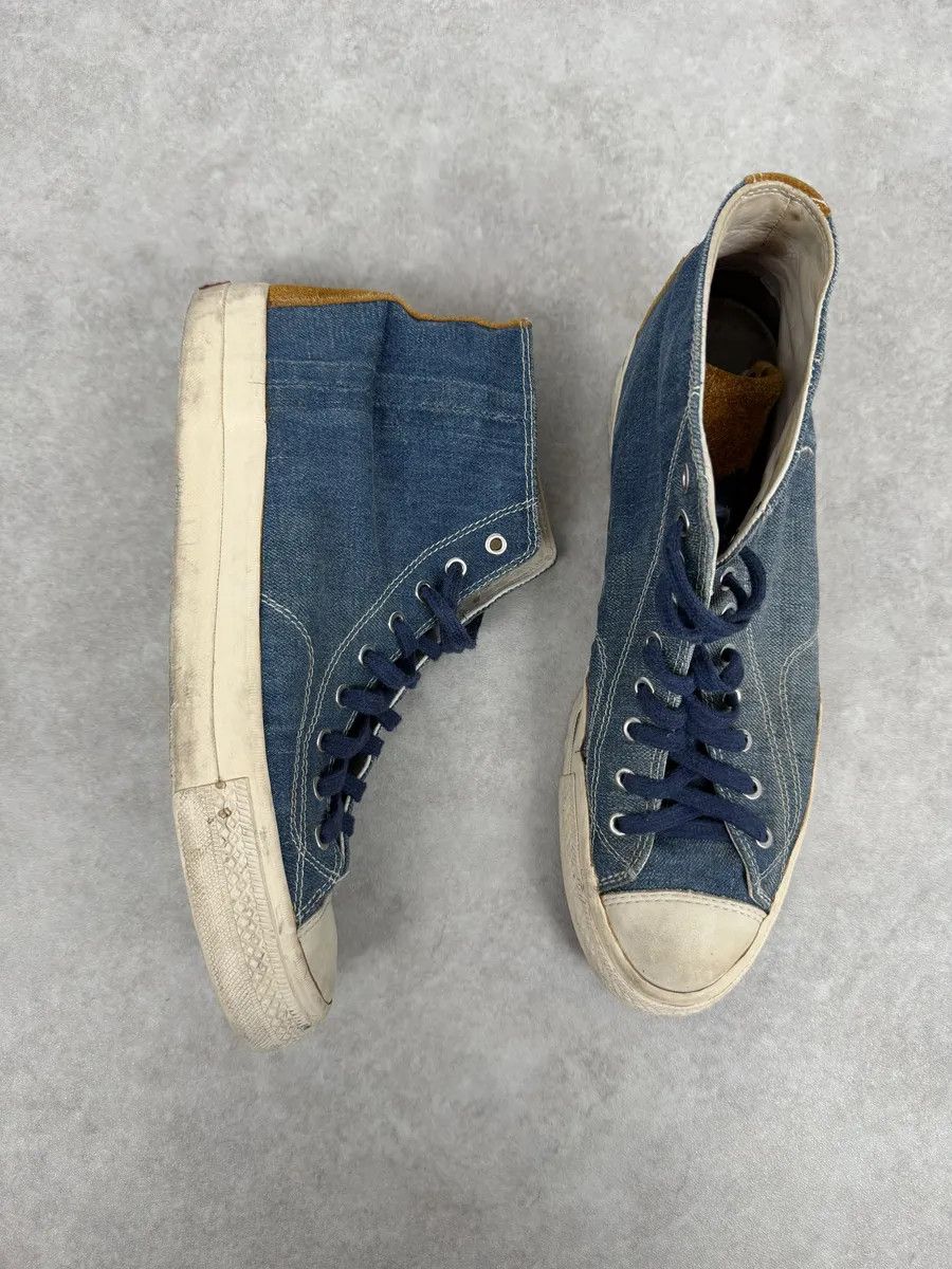 Visvim Visvim Skagway High Blue Japanese Denim Sneakers Size US 11.5 / EU 44-45 - 4 Thumbnail