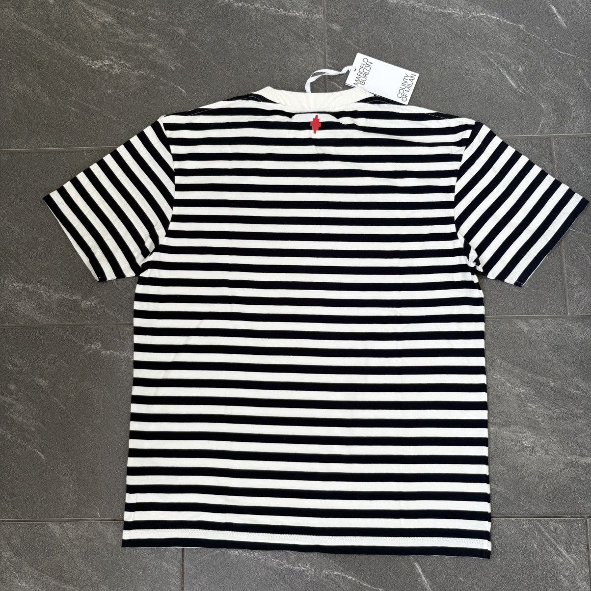 Marcelo Burlon Marcelo Burlon County of Milan headletter stripe basic tee Size US M / EU 48-50 / 2 - 9 Thumbnail