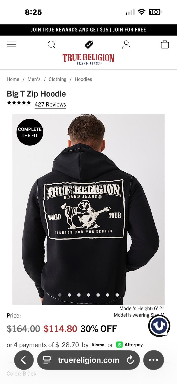 True Religion Black true religion hoodie Size US L / EU 52-54 / 3 - 2 Thumbnail